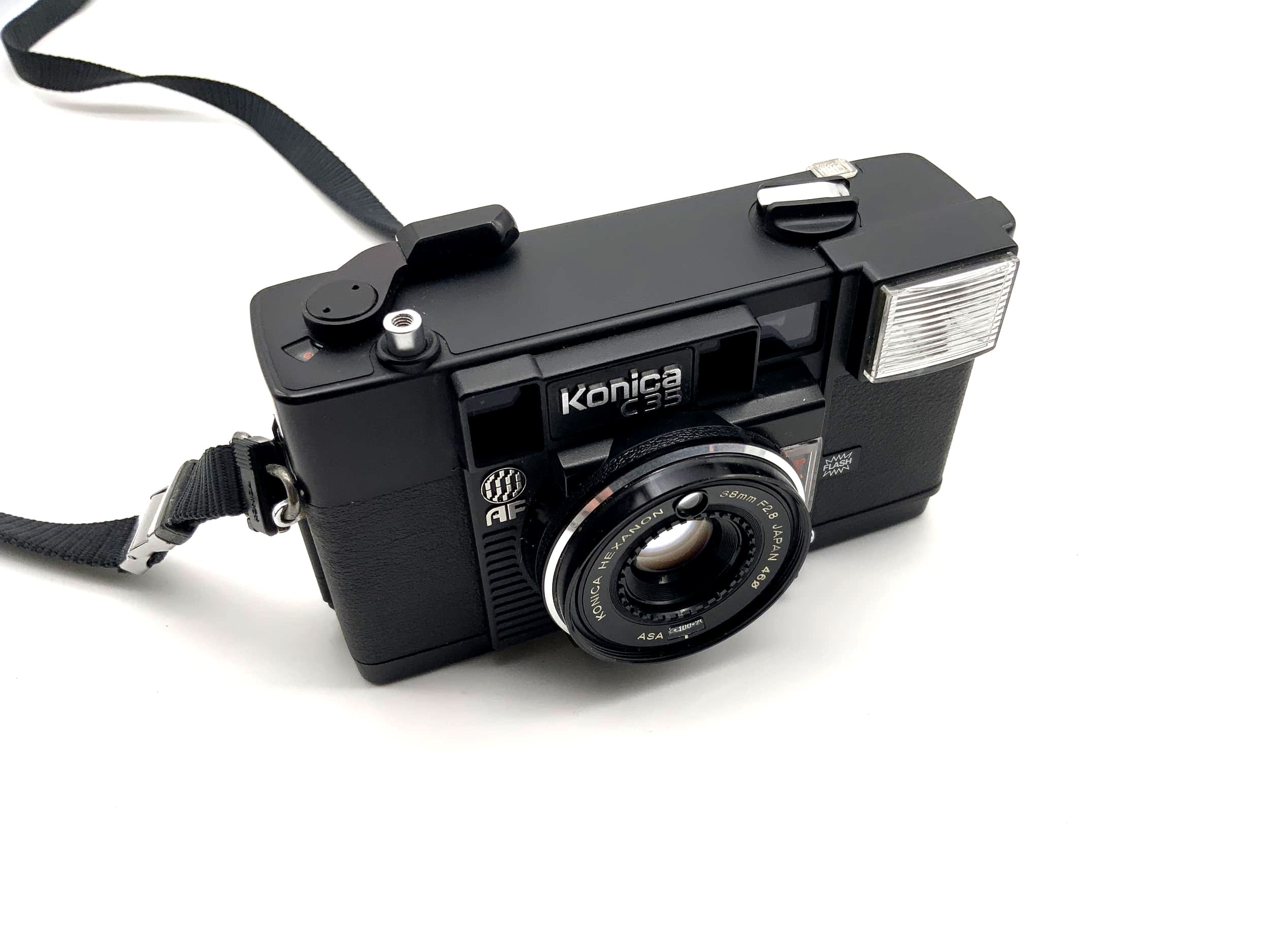 Konica C35 rangefinder camera with Hexanon 38mm 1:2.8 35mm compact camera