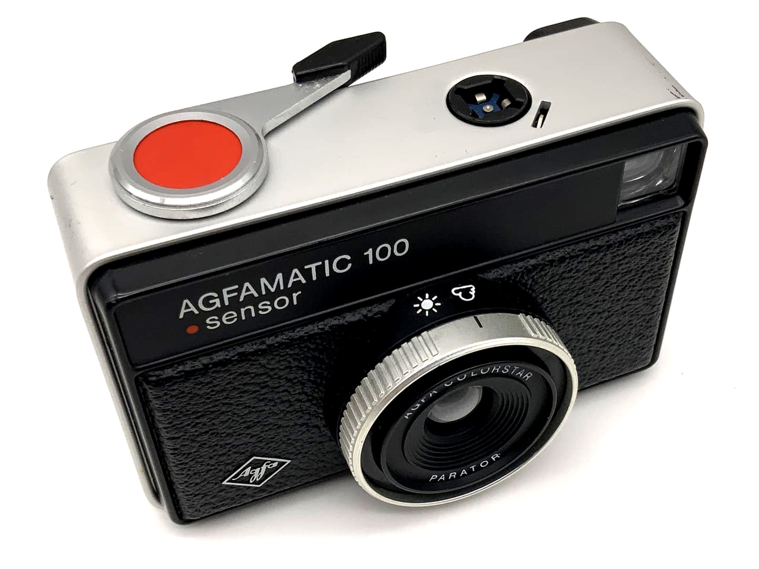 Agfa Agfamatic 100 viewfinder camera with Colorstar Parator 35mm compact camera