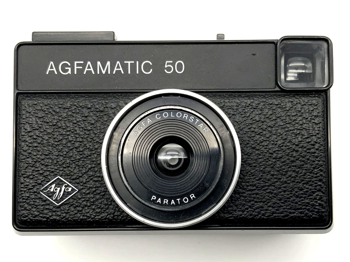 Agfa Agfamatic 50 viewfinder camera with Colorstar Parator 35mm compact camera