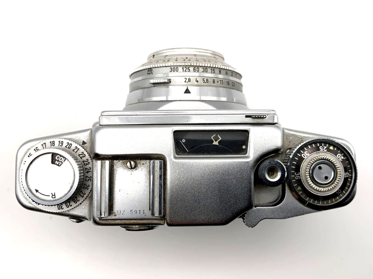 Agfa Silette SL rangefinder camera with Color Solinar 50mm 1:2.8 and 35mm Prontor SLK lenses.