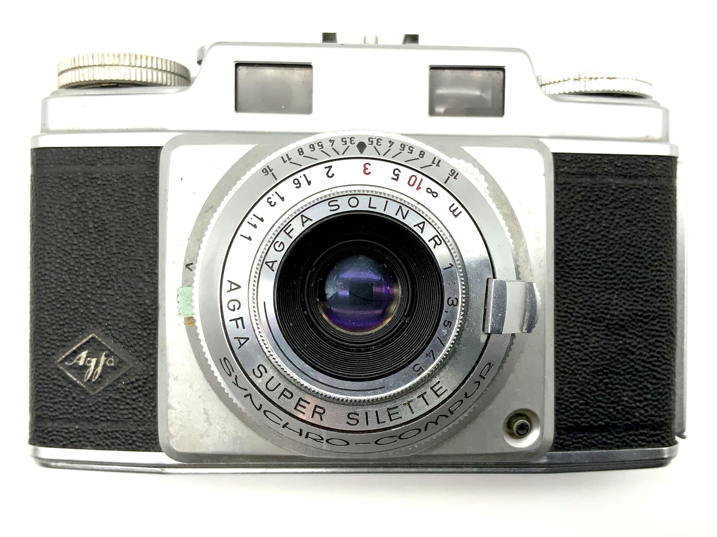 Agfa Synchro Compur viewfinder camera with Solinar 45mm 1:3.5 35mm compact camera