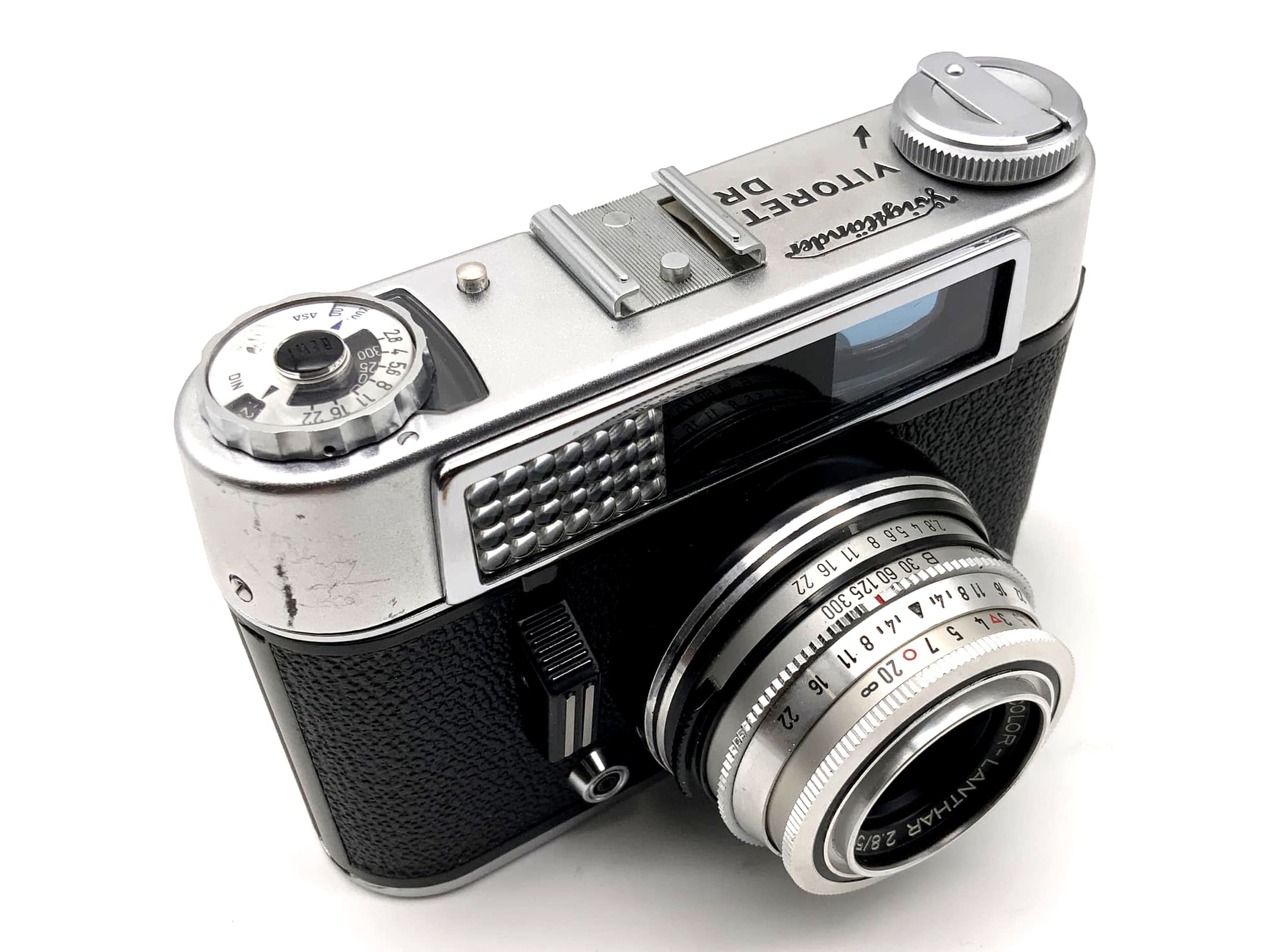 Voigtländer Vitoret DR rangefinder camera with Color Lanthar 50mm 2.8 Prontor 300