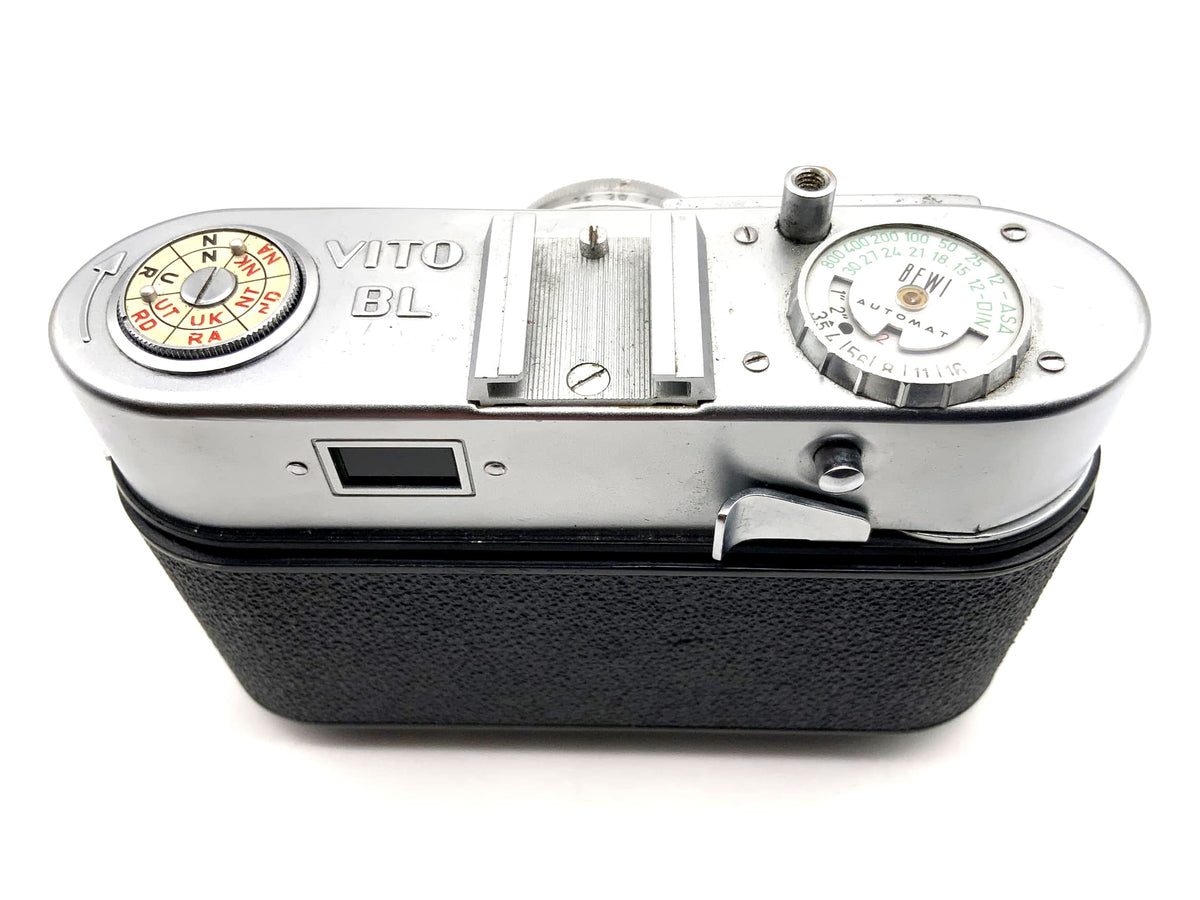 Voigtländer Vito BL viewfinder camera with Color Skopar 50mm 1:3.5 and 35mm Prontor SVS lenses.