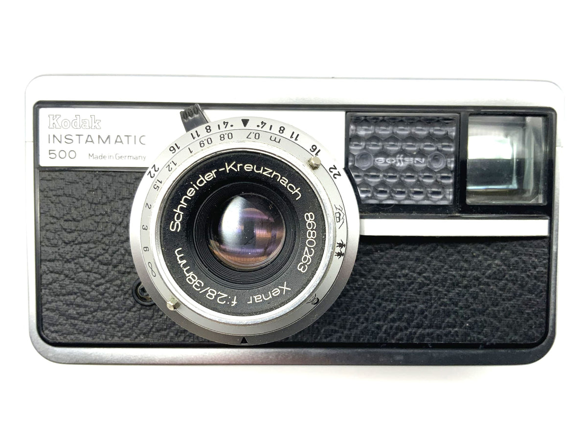 Kodak Instamatic 500 viewfinder camera with Xenar 38mm 1:2.8 35mm compact camera