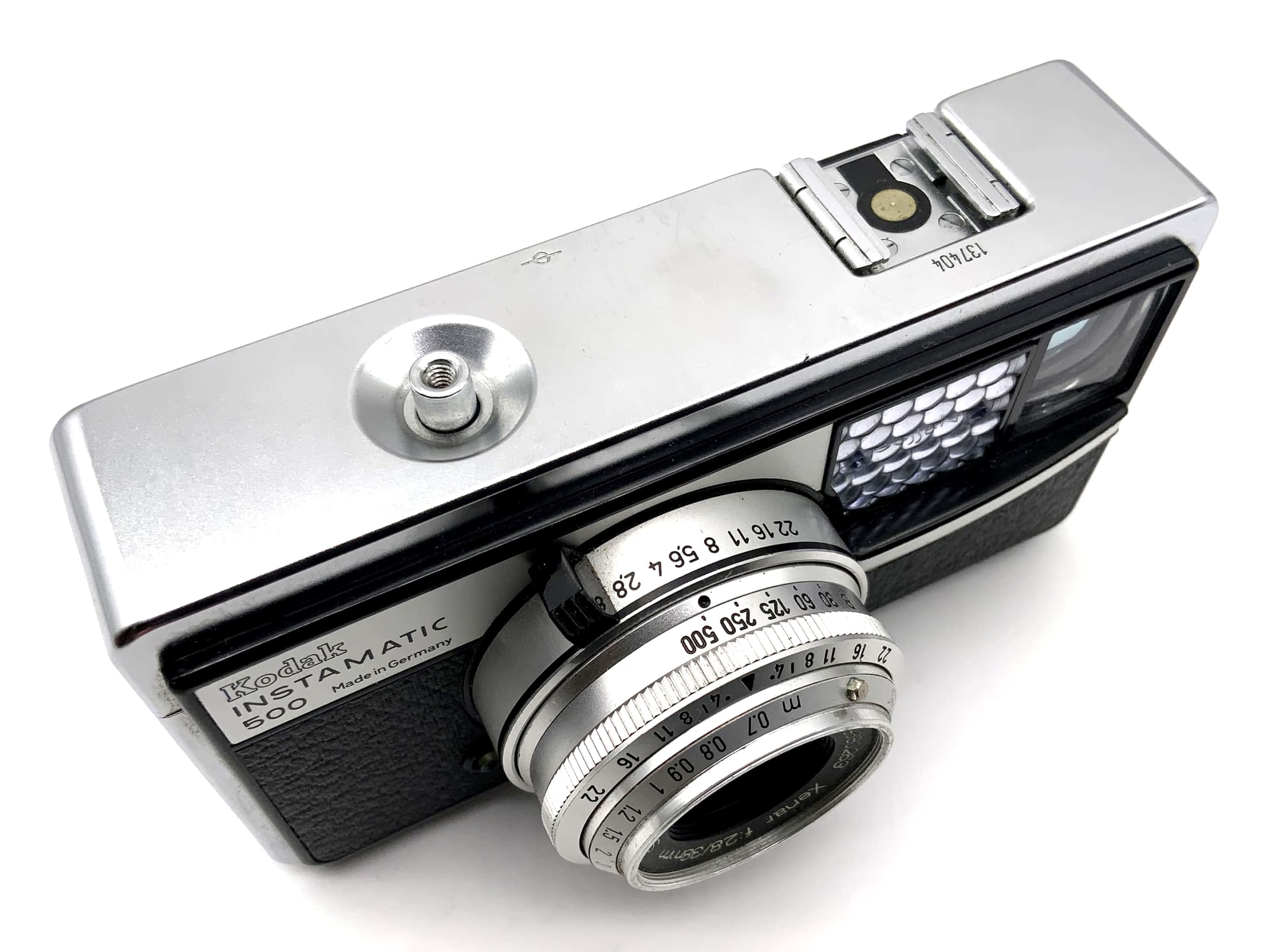 Kodak Instamatic 500 viewfinder camera with Xenar 38mm 1:2.8 35mm compact camera