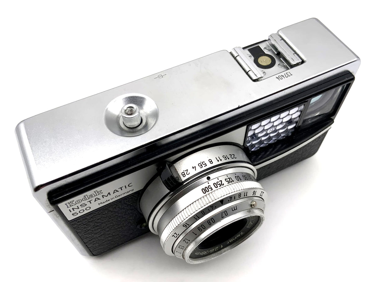 Kodak Instamatic 500 viewfinder camera with Xenar 38mm 1:2.8 35mm compact camera