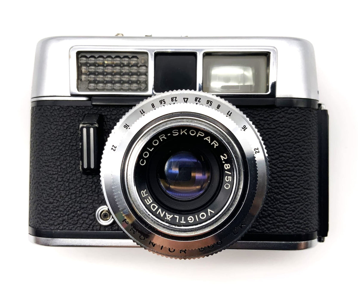 Voigtländer Vito CL rangefinder camera with Skopar 50mm 1:2.8 and 35mm Prontor 500 LK lenses