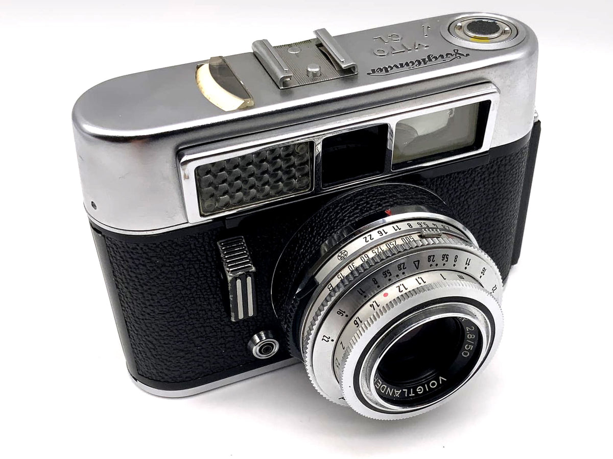 Voigtländer Vito CL rangefinder camera with Skopar 50mm 1:2.8 and 35mm Prontor 500 LK lenses