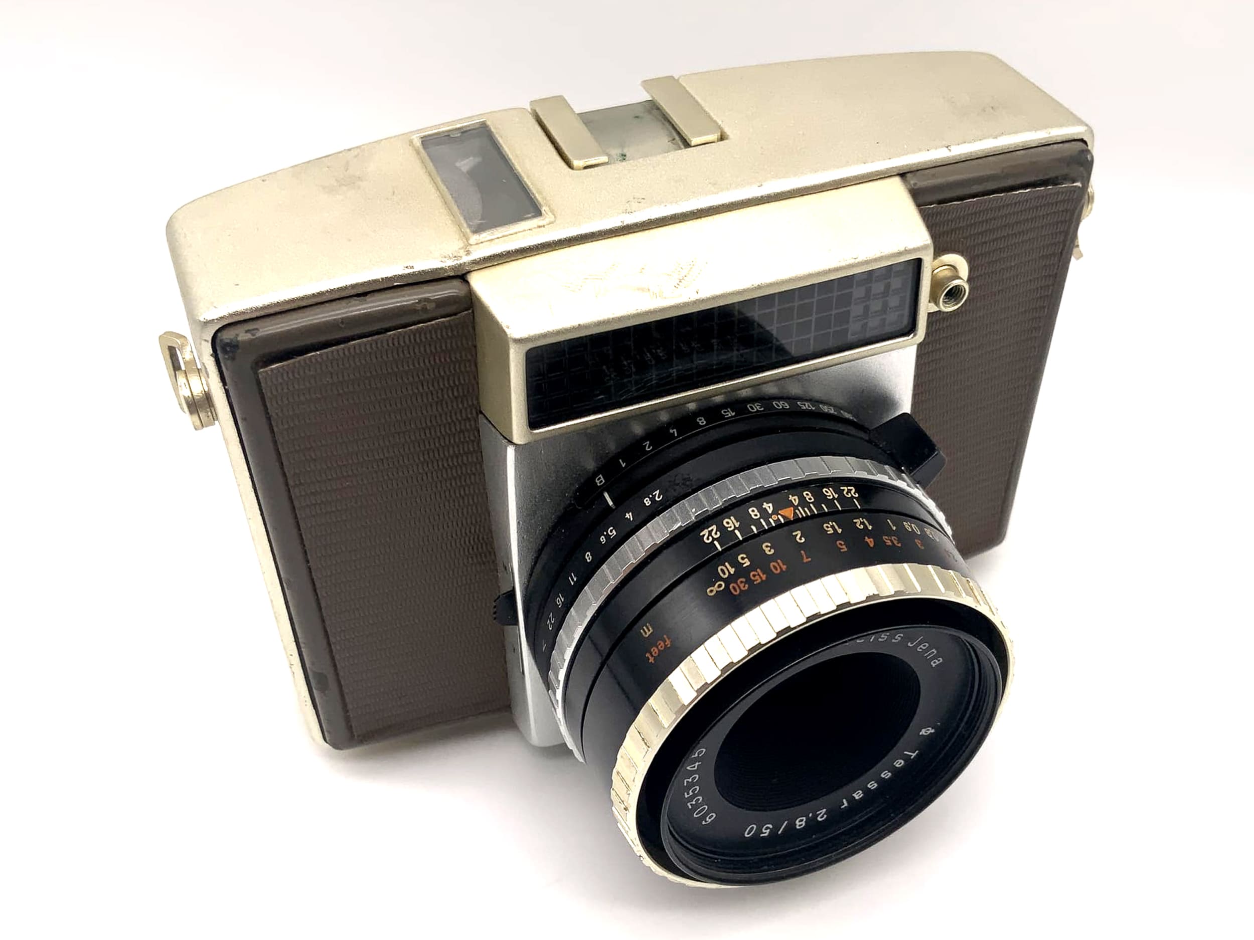 Pentacon Pentina Gold rangefinder camera with Tessar 50mm 1:2.8 35mm compact camera