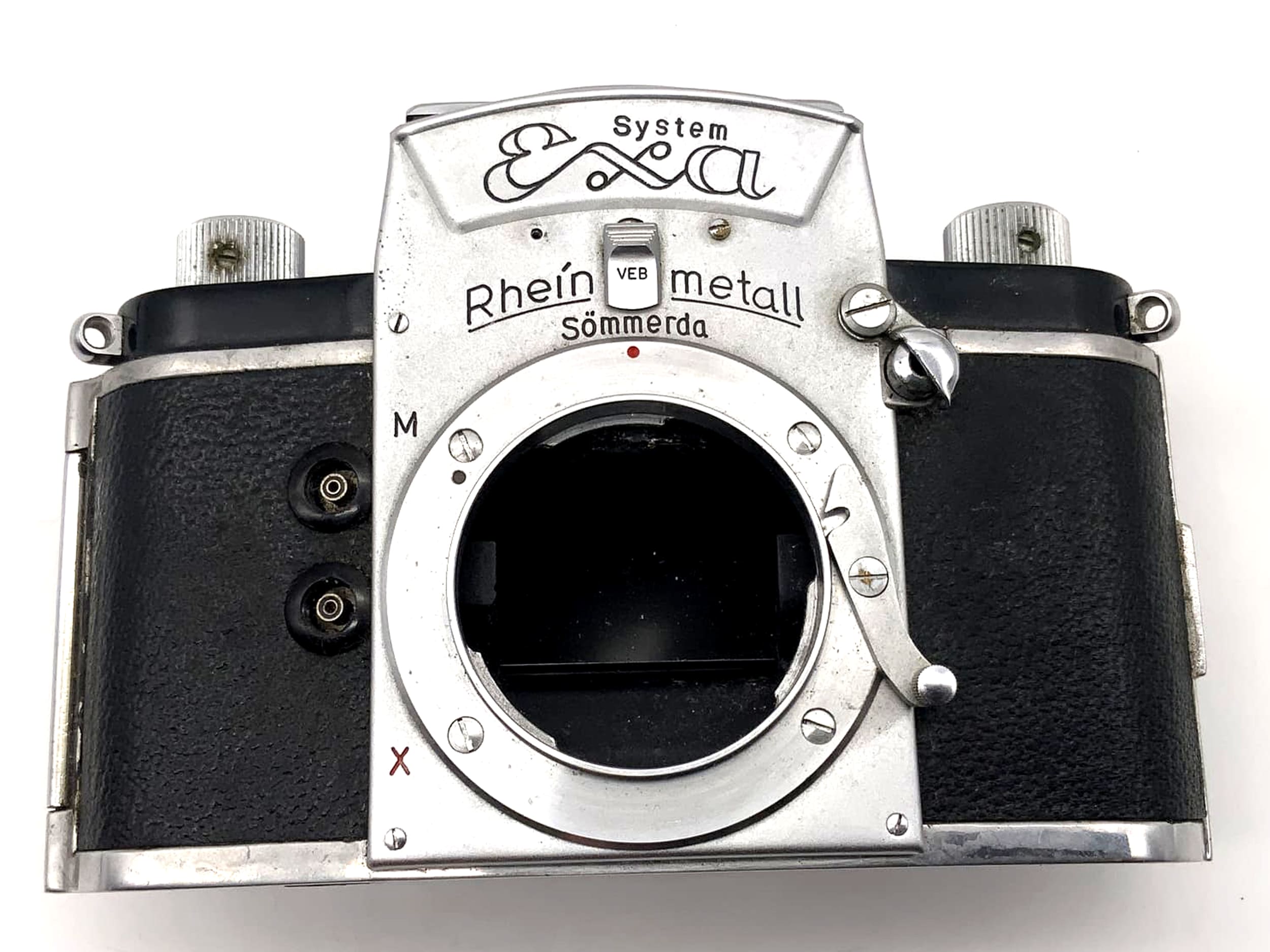 Ihagee System Exa SLR camera with waist-level viewfinder, Rheinmetall 35mm body