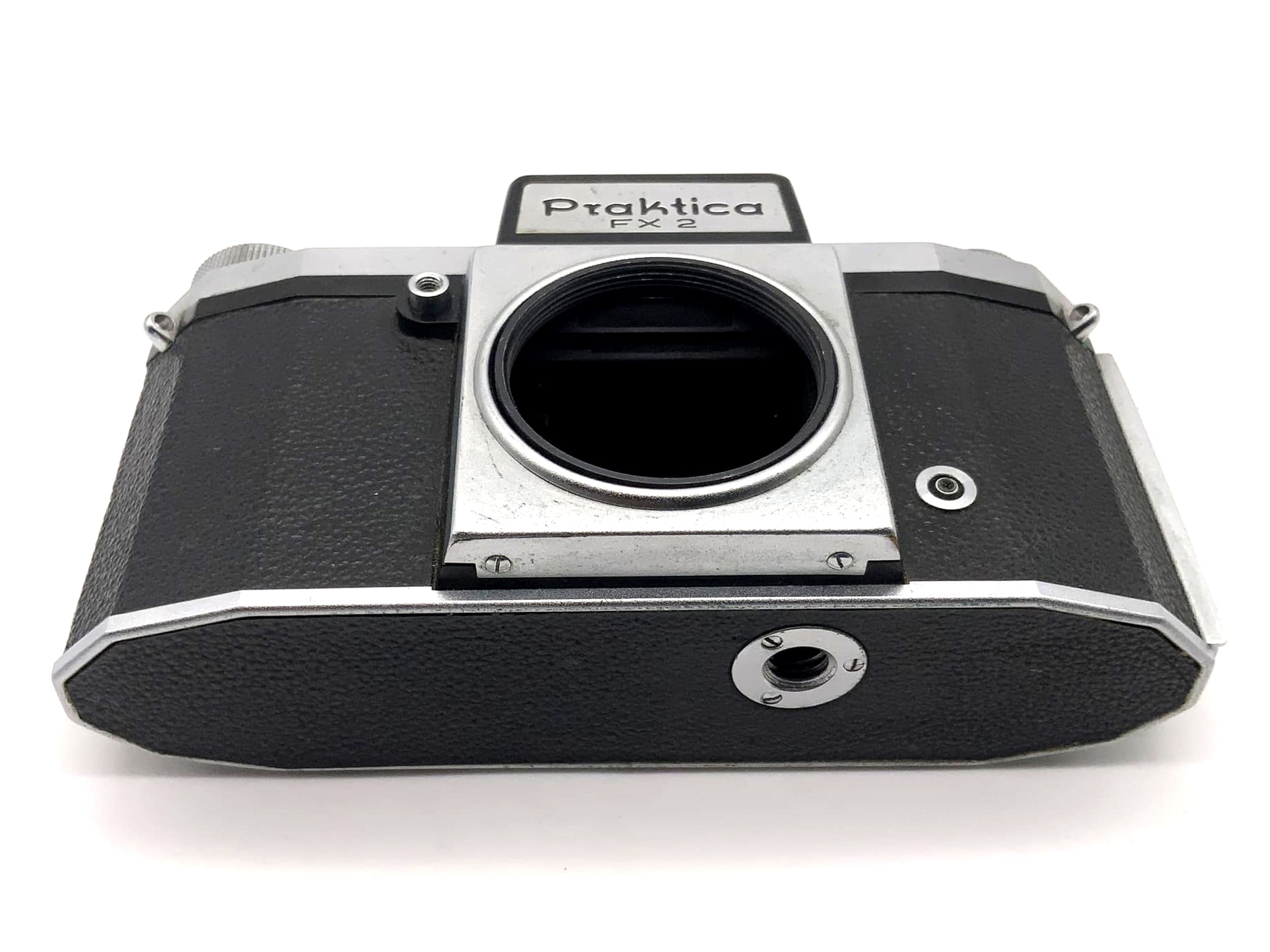 Praktica FX 2 SLR camera with waist-level finder and Pentacon 35mm lens, body