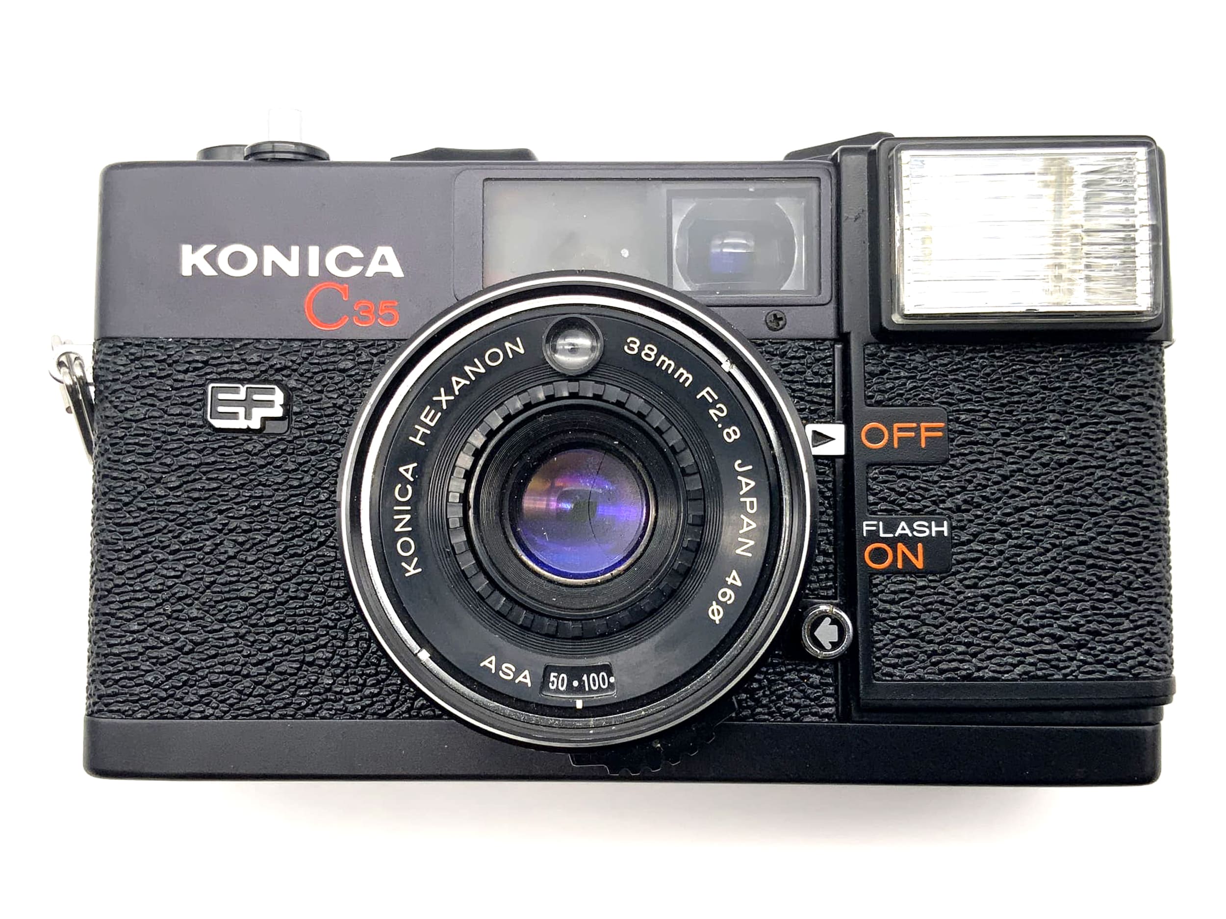 Konica C35 EF rangefinder camera with Hexanon 38mm 1:2.8 35mm compact camera