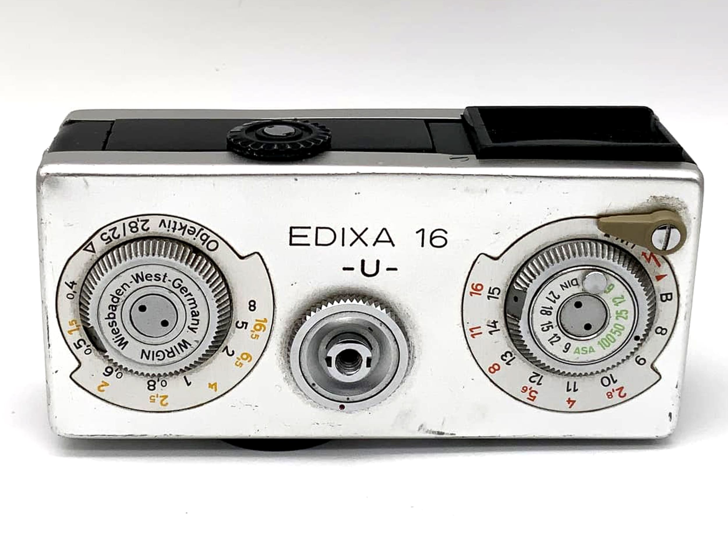EDIXA 16 U miniature camera with 1:2.8 25mm subminiature camera analog camera