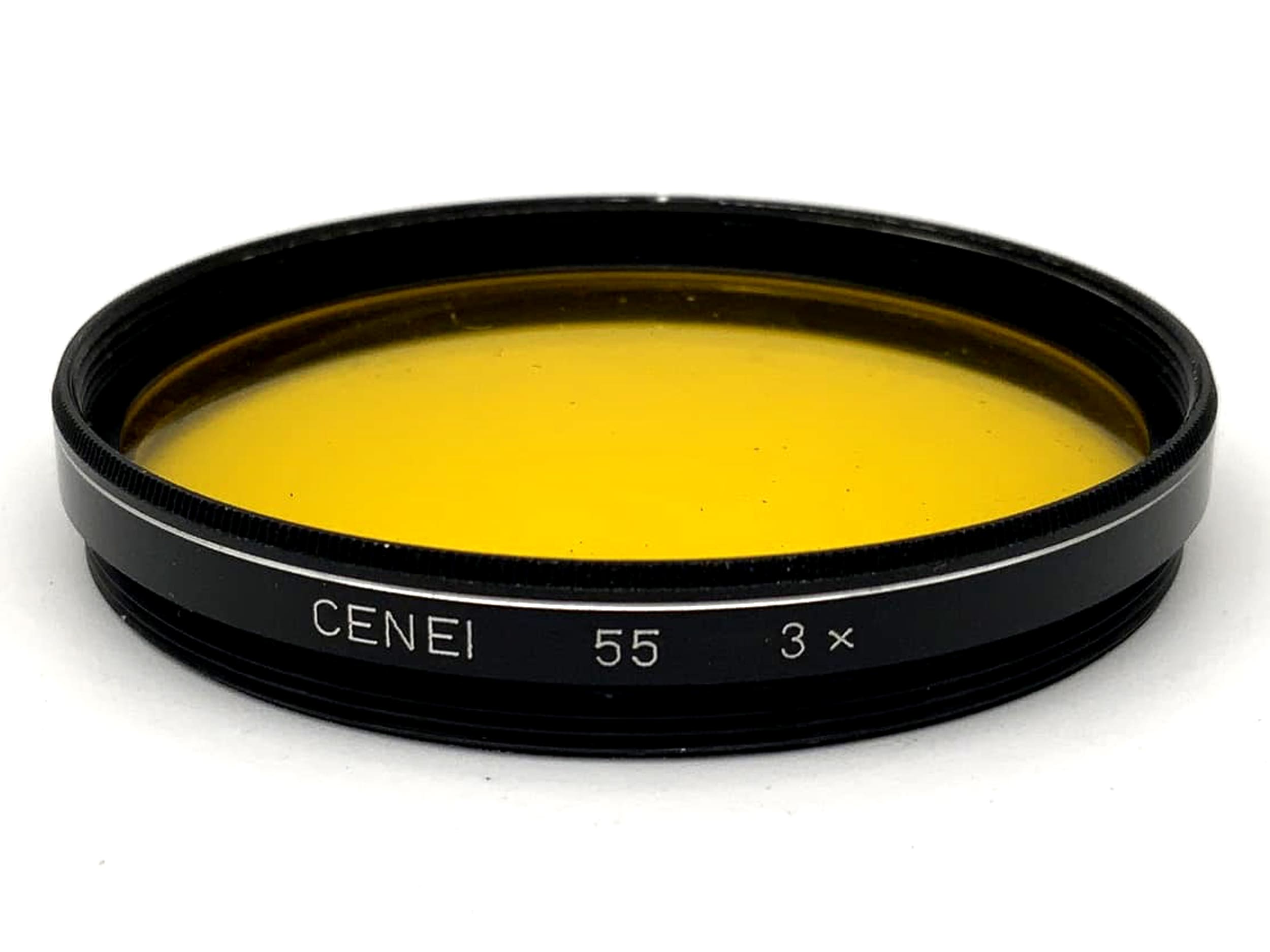 Cenei Color Filter 3x Yellow Filter 55mm Circular Filter Thread M55