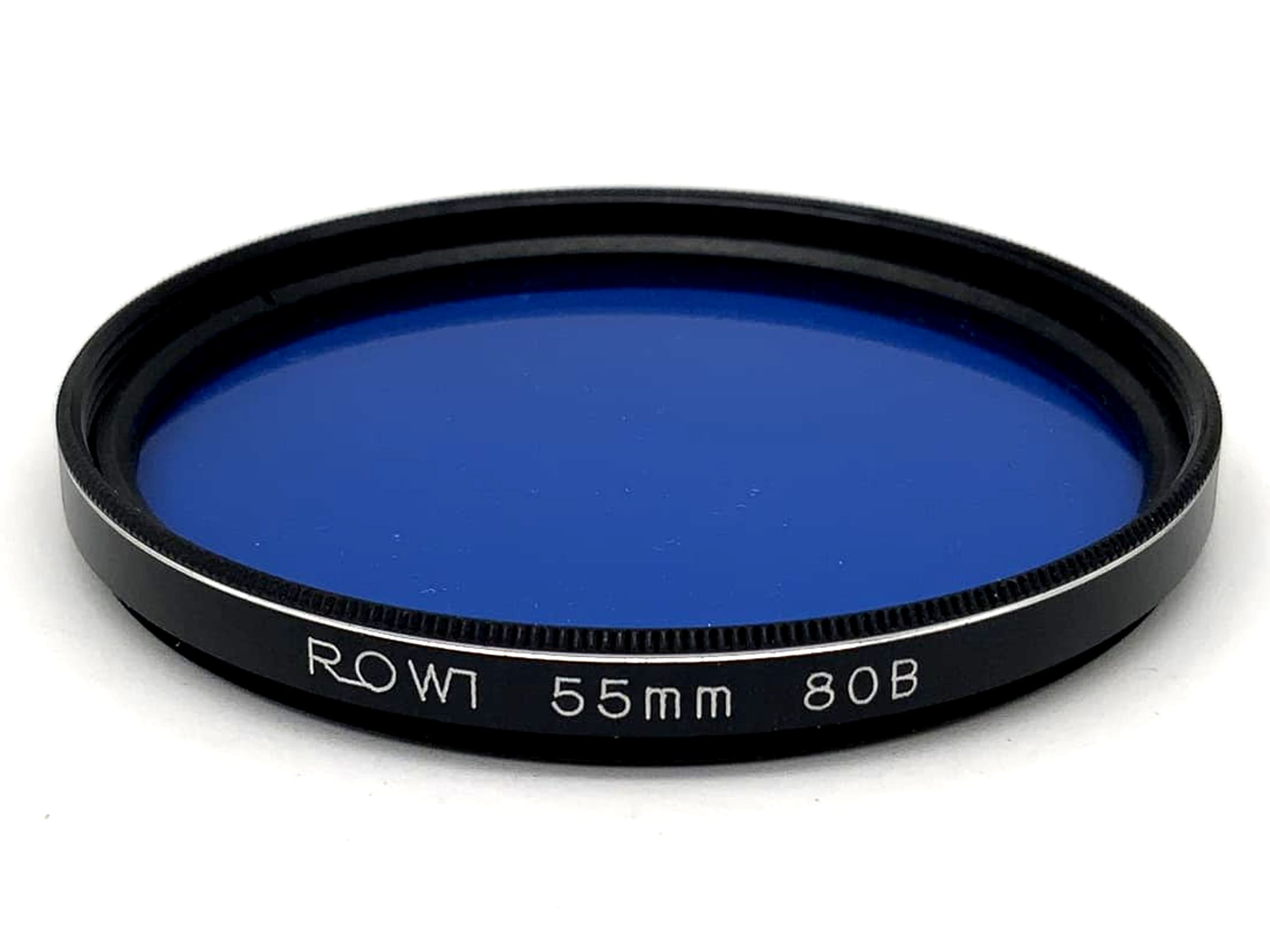 Rowi Color Filter 80B Blue Filter 55mm Circular Filter Thread M55