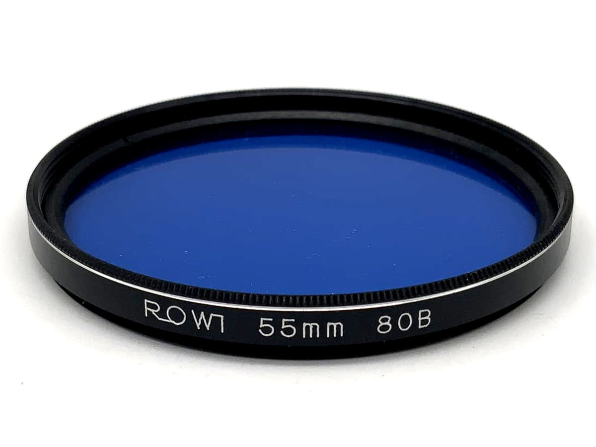 Rowi Color Filter 80B Blue Filter 55mm Circular Filter Thread M55