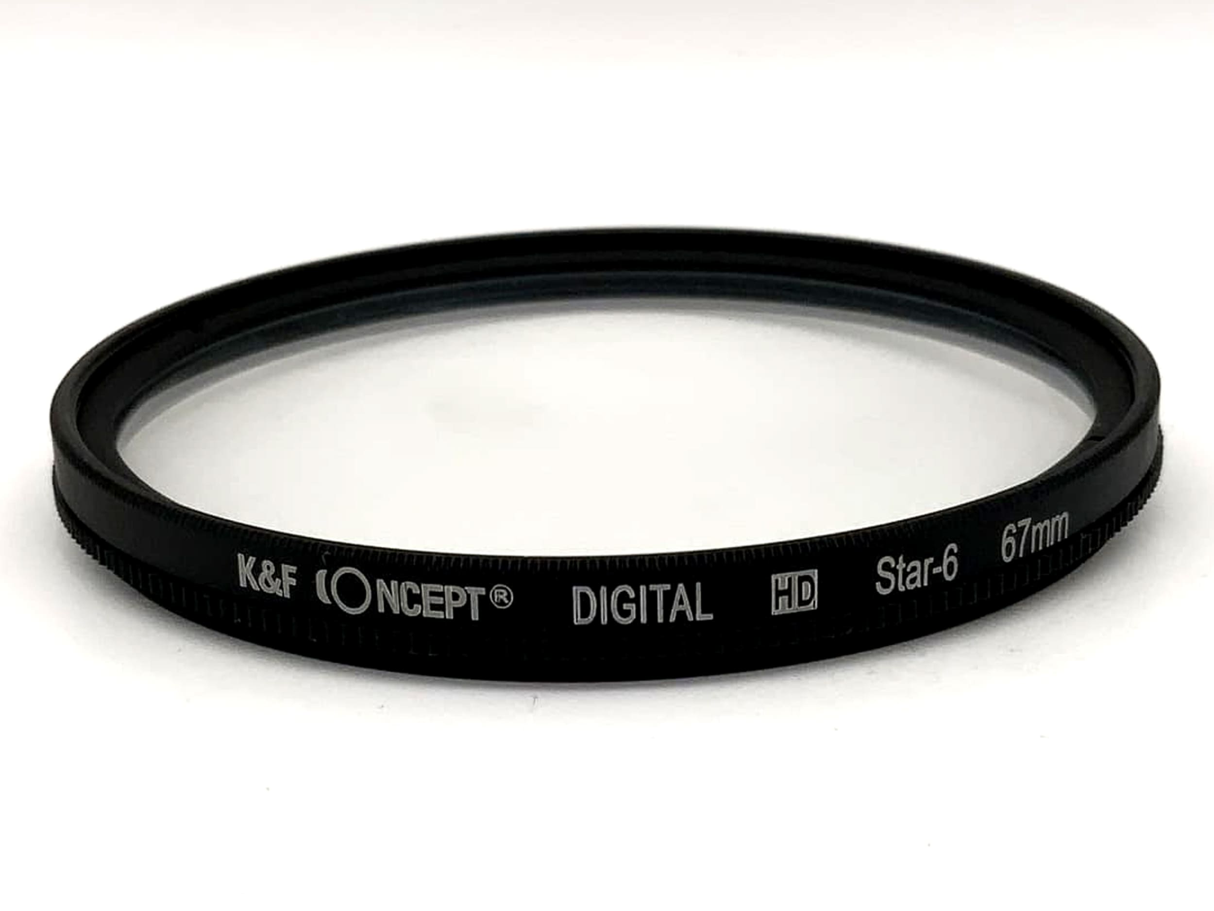 K&amp;F Concept Digital HD Star-6 Effect Filter, 67mm Circular, M67