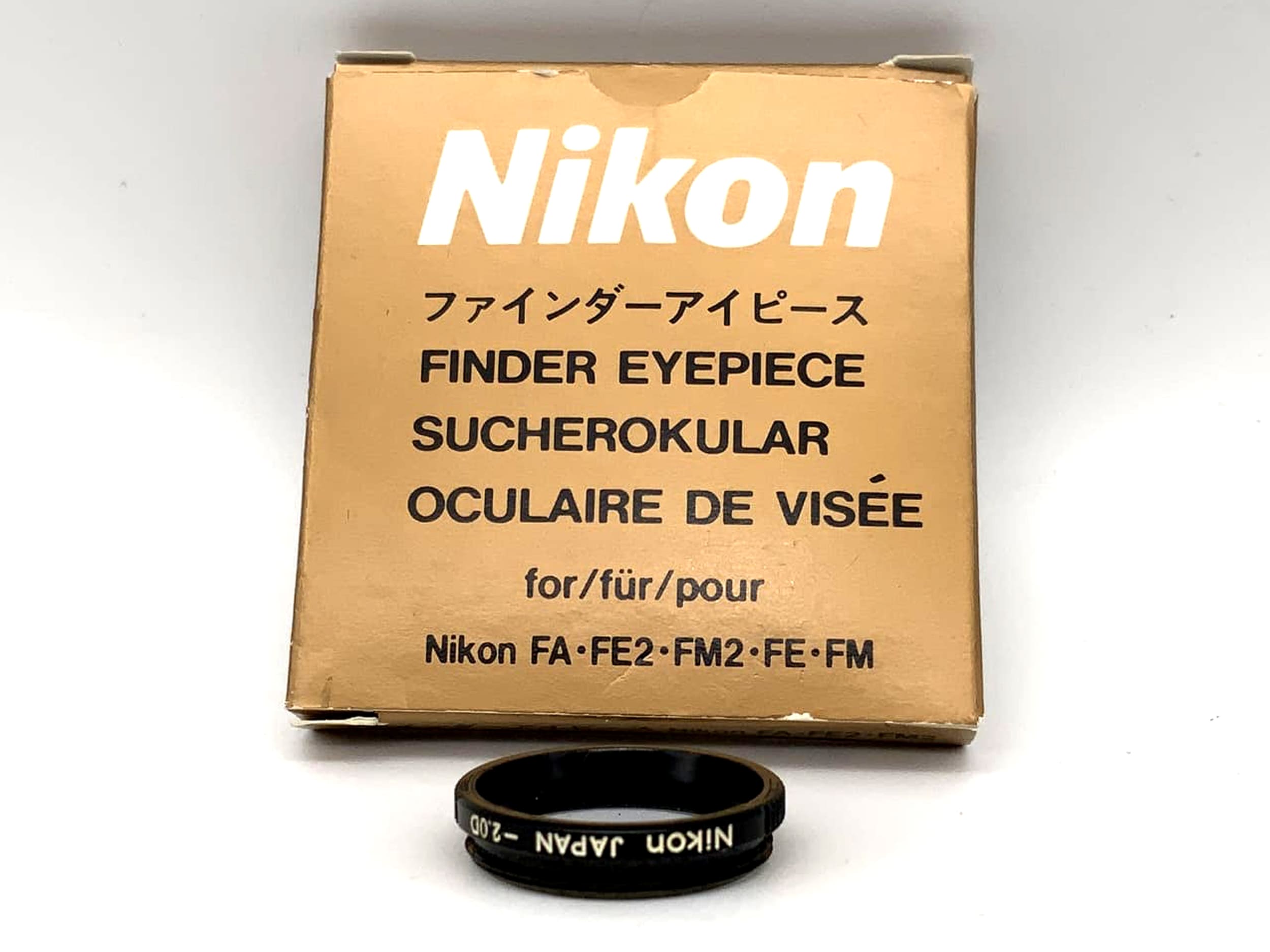 Nikon -2 diopter lens for Nikon FA, FE, FE2, FM, FM2 eyepiece in original packaging
