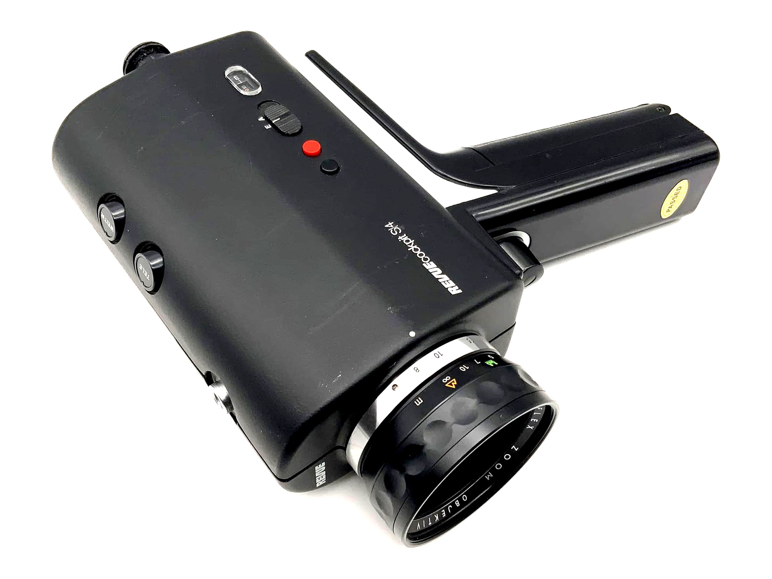 Revue cockpit S4 film camera with F:1.7 8-32mm Super 8 camera movie camera