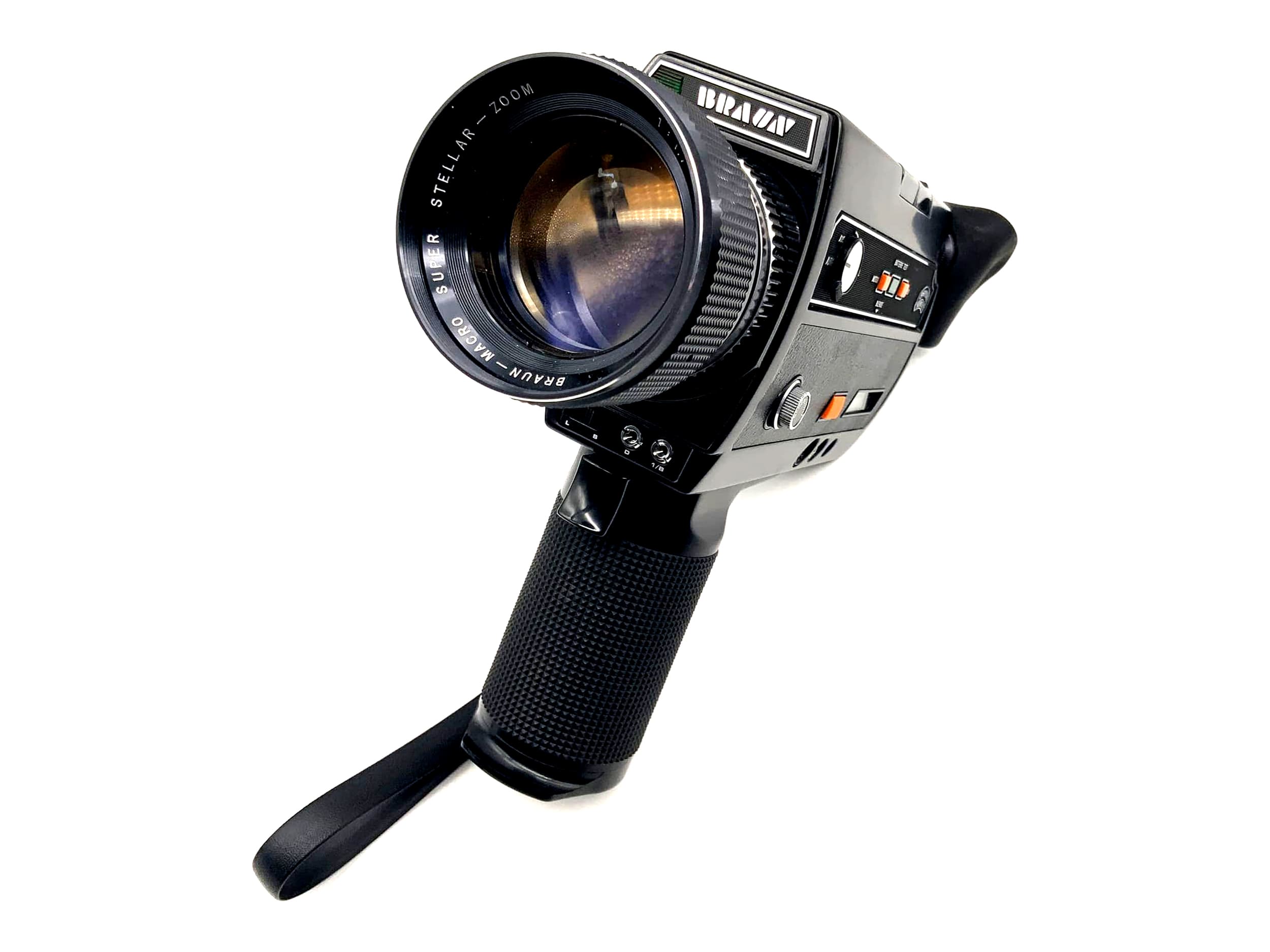 Braun MZ 864 film camera Macro Stellar Zoom 1.7 8-64 Super 8 camera movie camera