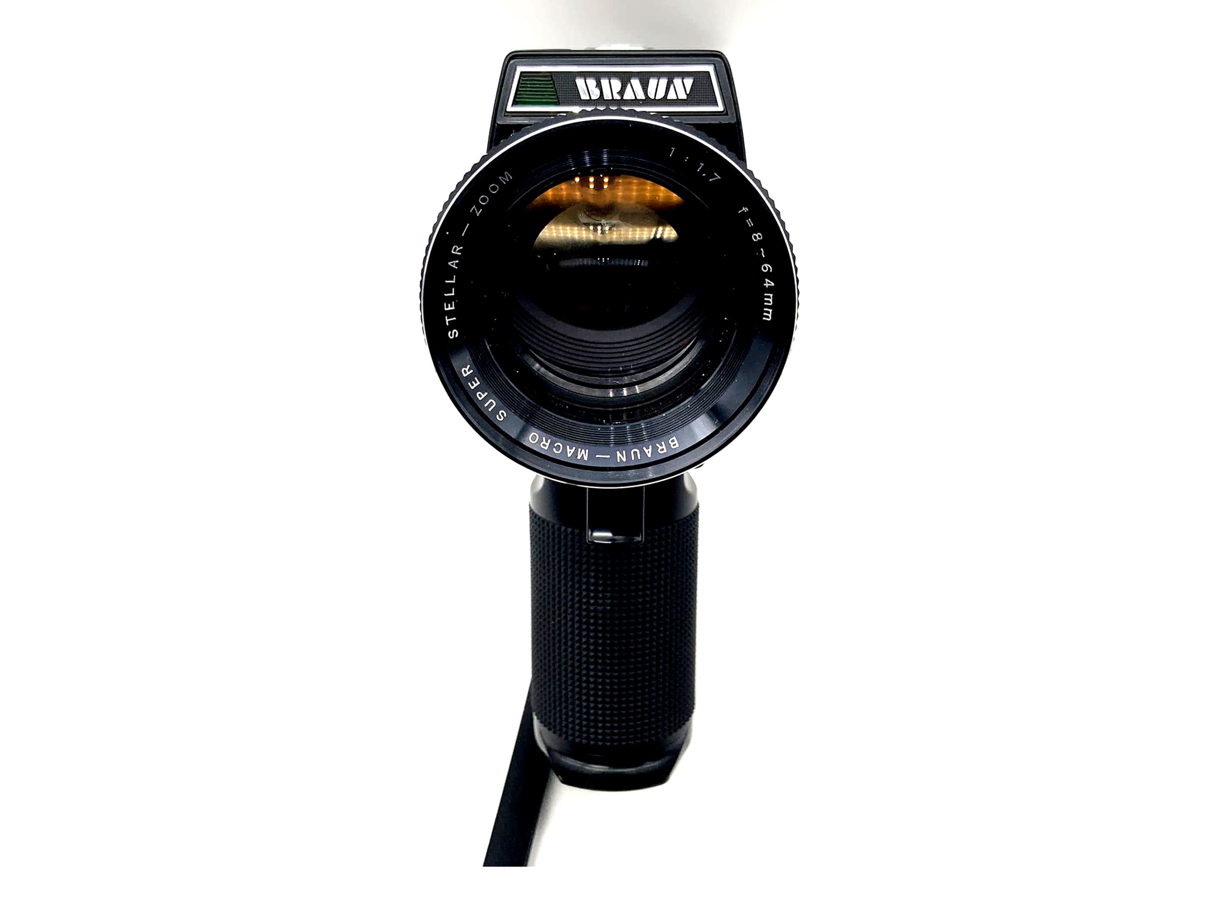 Braun MZ 864 film camera Macro Stellar Zoom 1.7 8-64 Super 8 camera movie camera