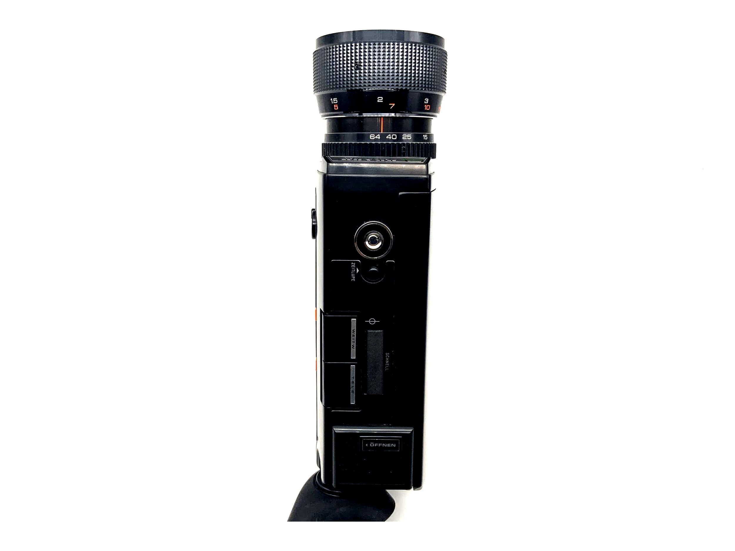 Braun MZ 864 film camera Macro Stellar Zoom 1.7 8-64 Super 8 camera movie camera
