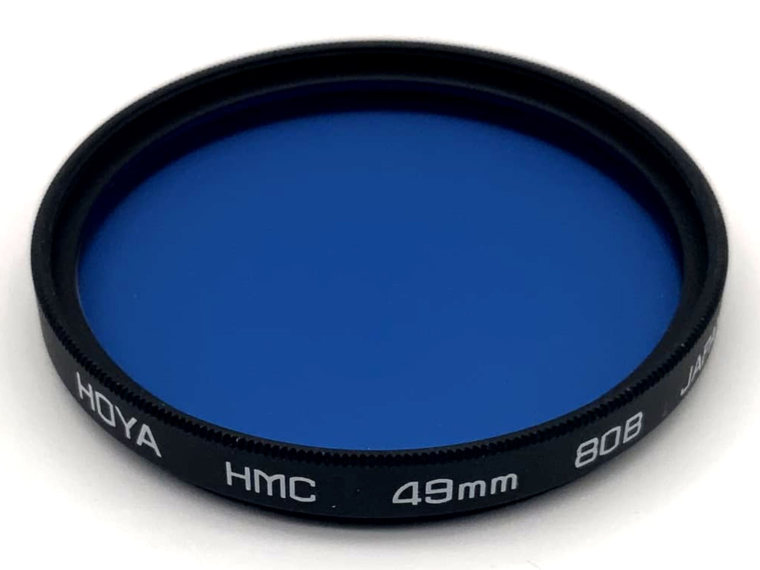 Hoya Color Filter 49mm Filter Blue 80B Circular Filter Thread