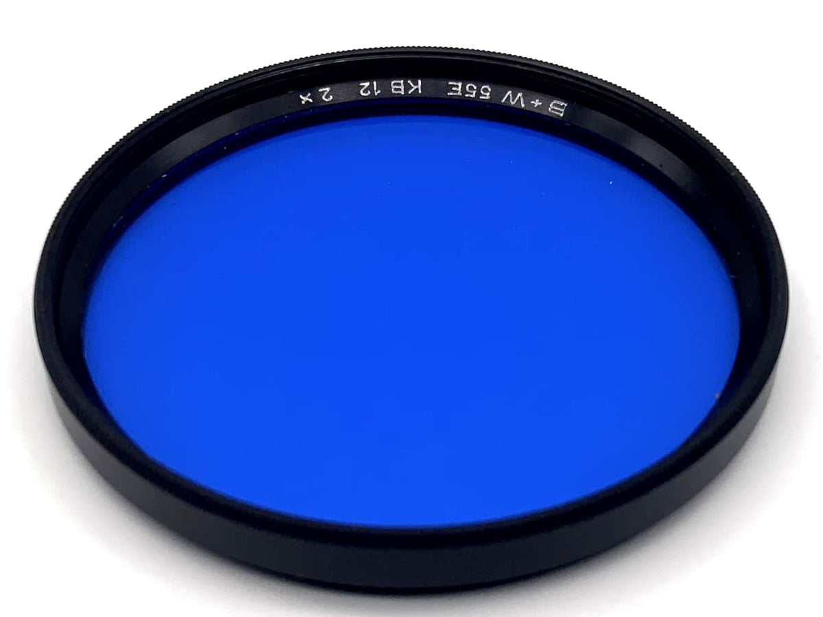 B+W 55mm Blue Color Filter 55E KB12 2x Circular Filter Thread