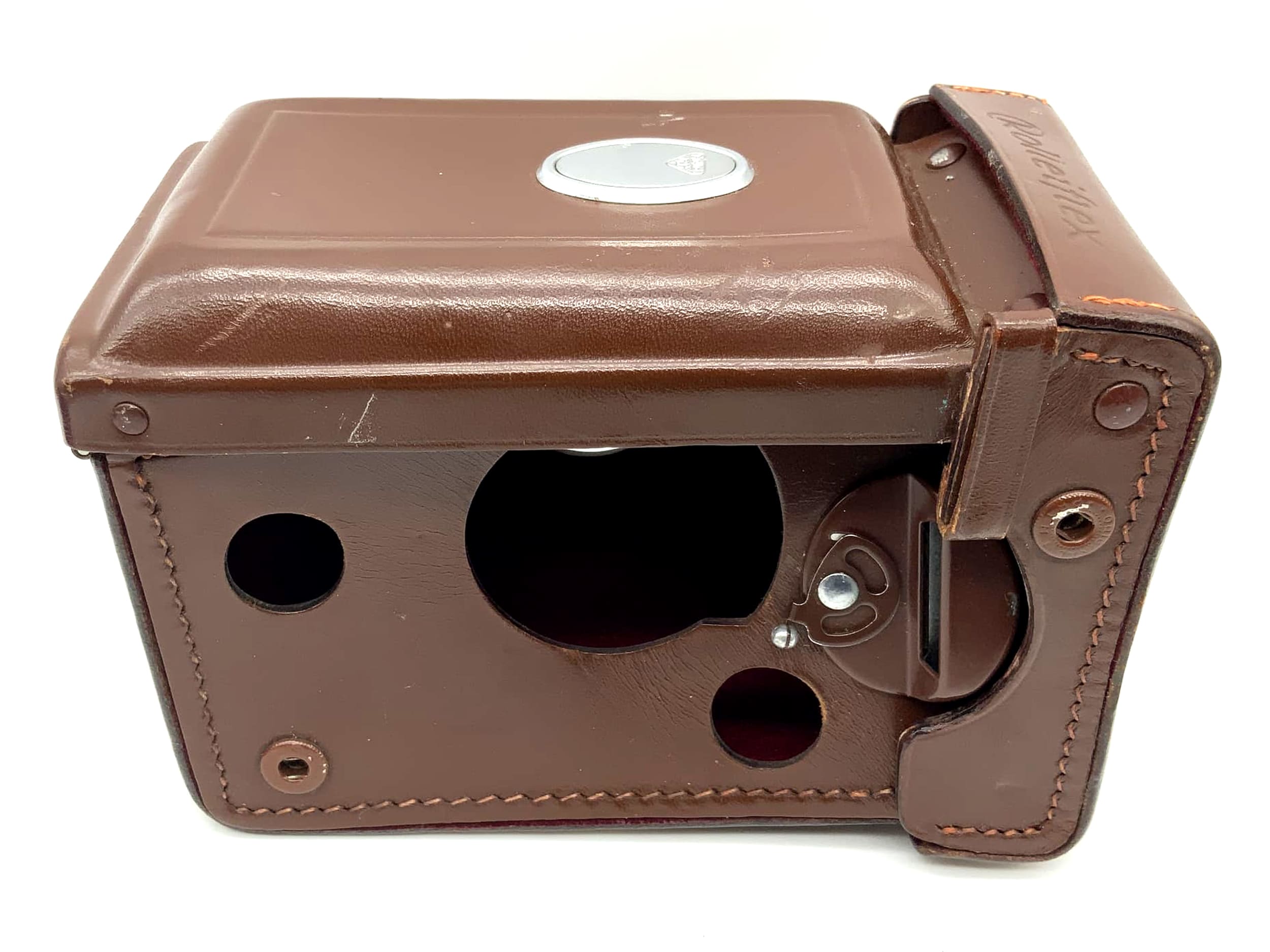 Rollei Camera Bag T Bag Brown Leather Case for TLR Twin Lens Reflex Case