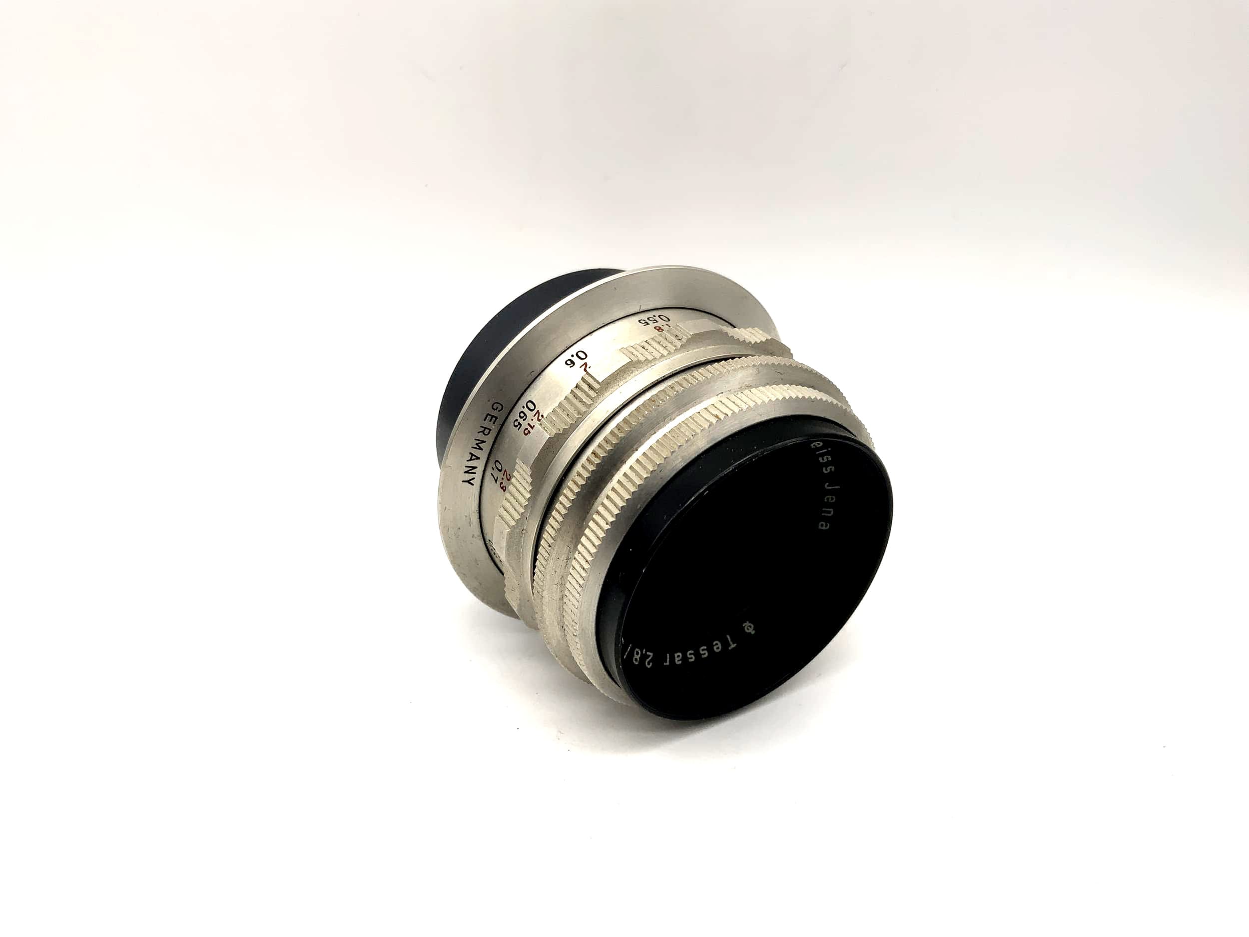 Carl Zeiss 50mm 1:2.8 Lens Tessar red T 12 Blades Camera Lens (Praktina)