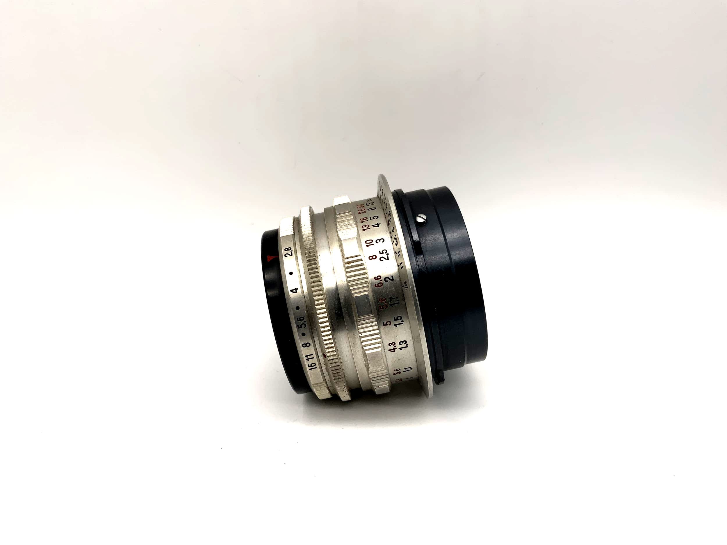 Carl Zeiss 50mm 1:2.8 Lens Tessar red T 12 Blades Camera Lens (Praktina)