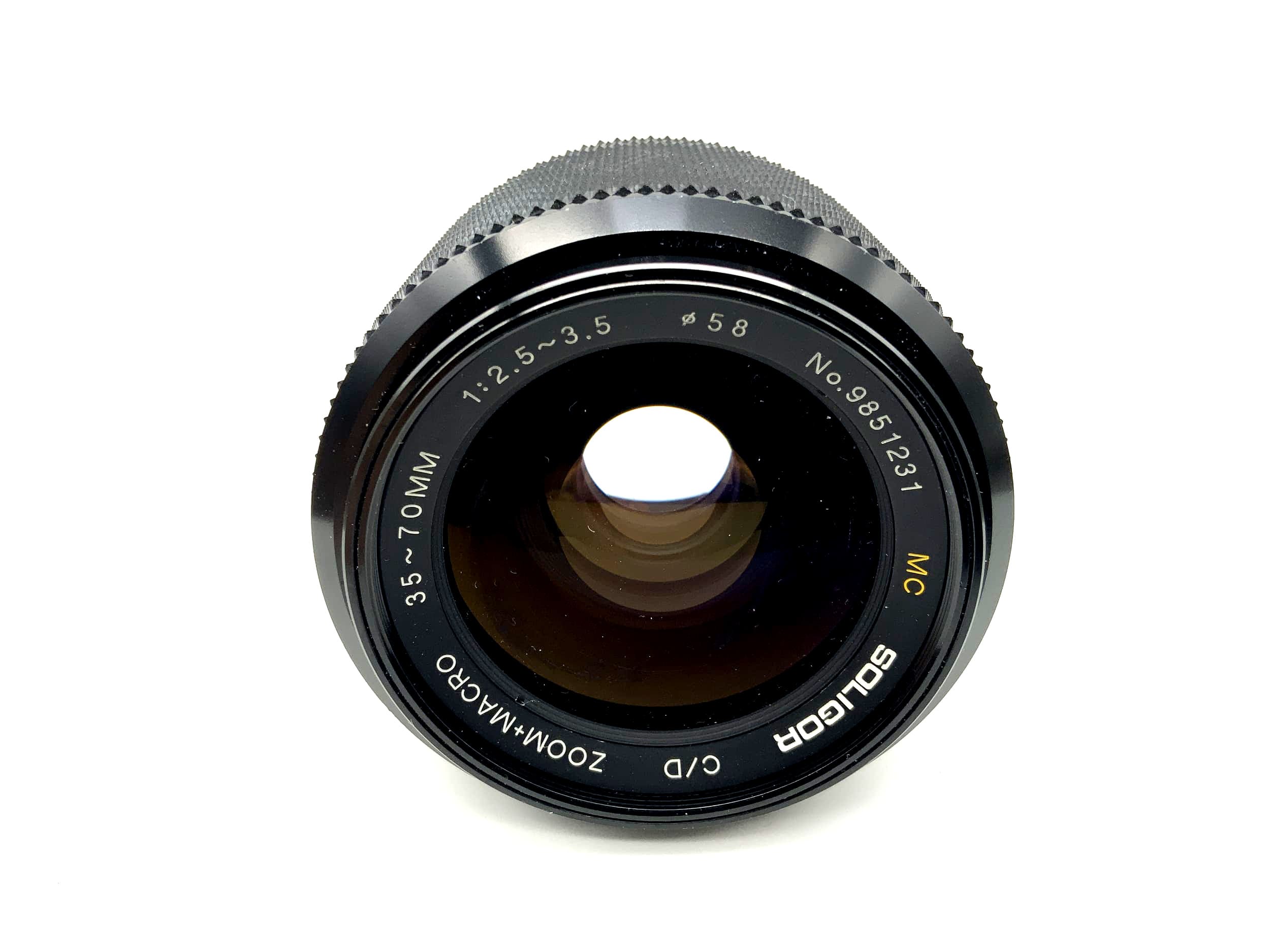 Soligor 35-70mm 1:2.5-3.5 Lens MC C/D Zoom+Macro Camera Lens (Canon FD)