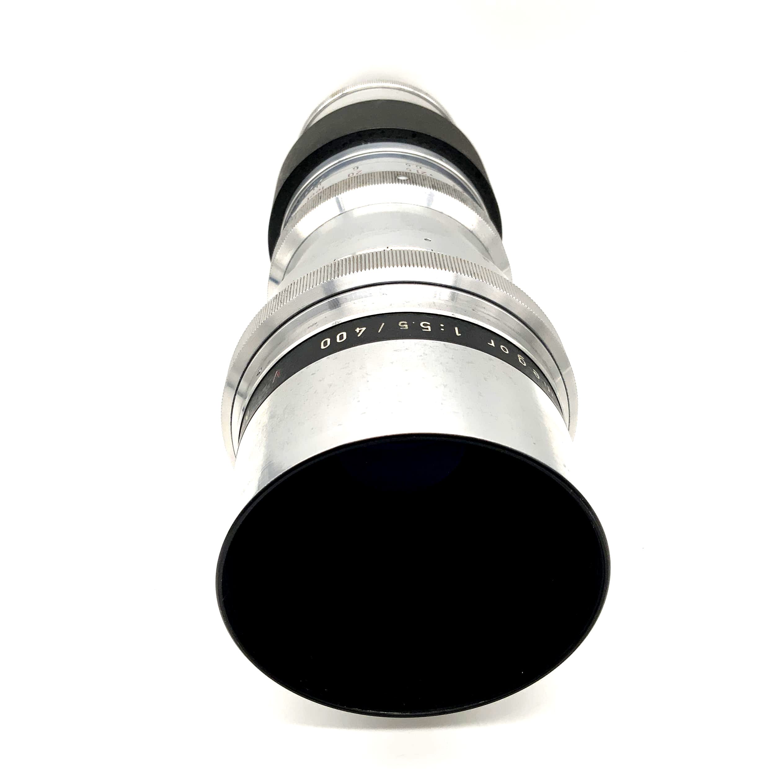 Meyer Optik Görlitz 400mm 1:5.5 lens red V Telemegor camera lens (M42)