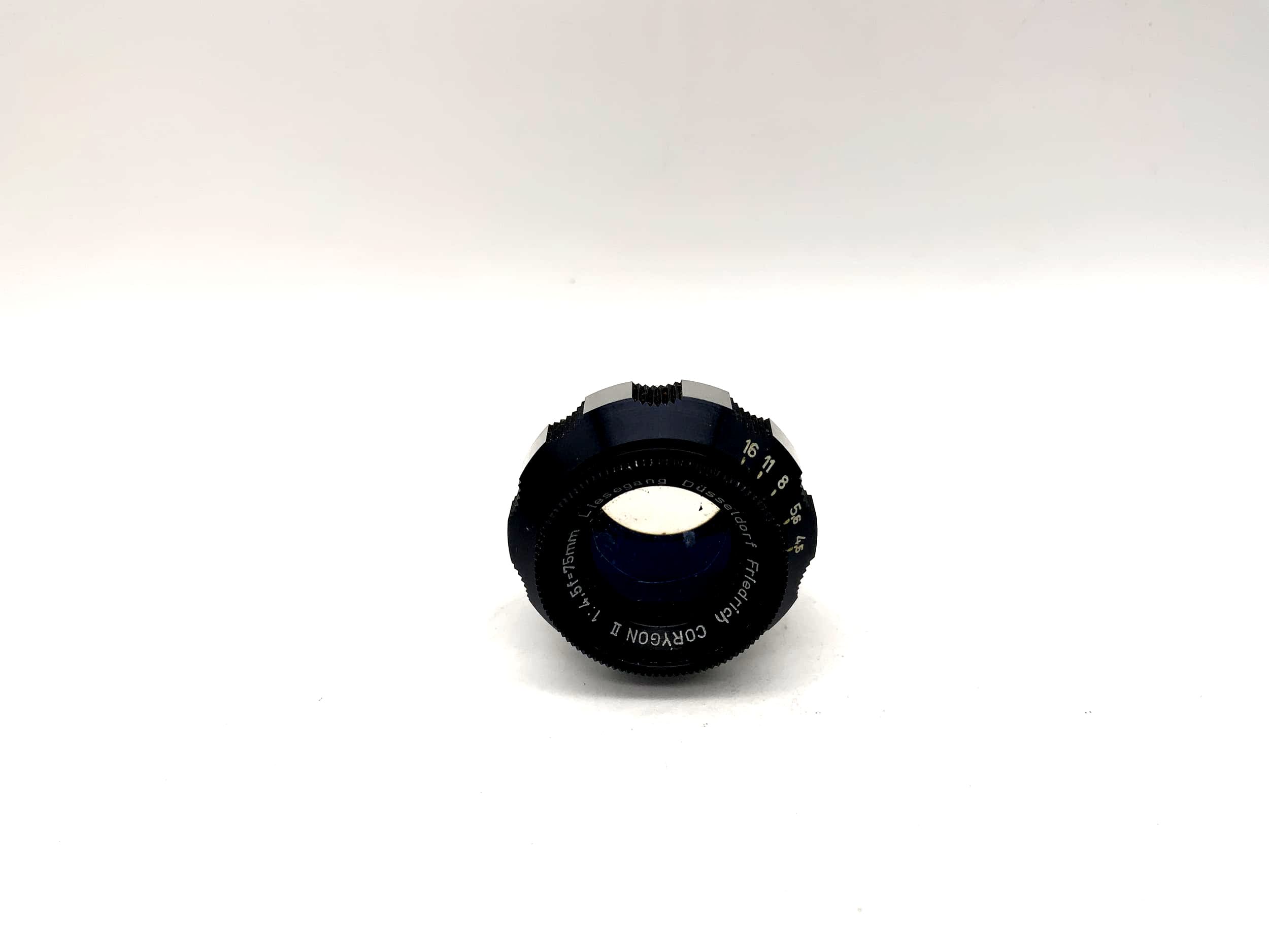 Friedrich Düsseldorf 75mm 1:4.5 magnifying lens Corygon II (25mm thread)