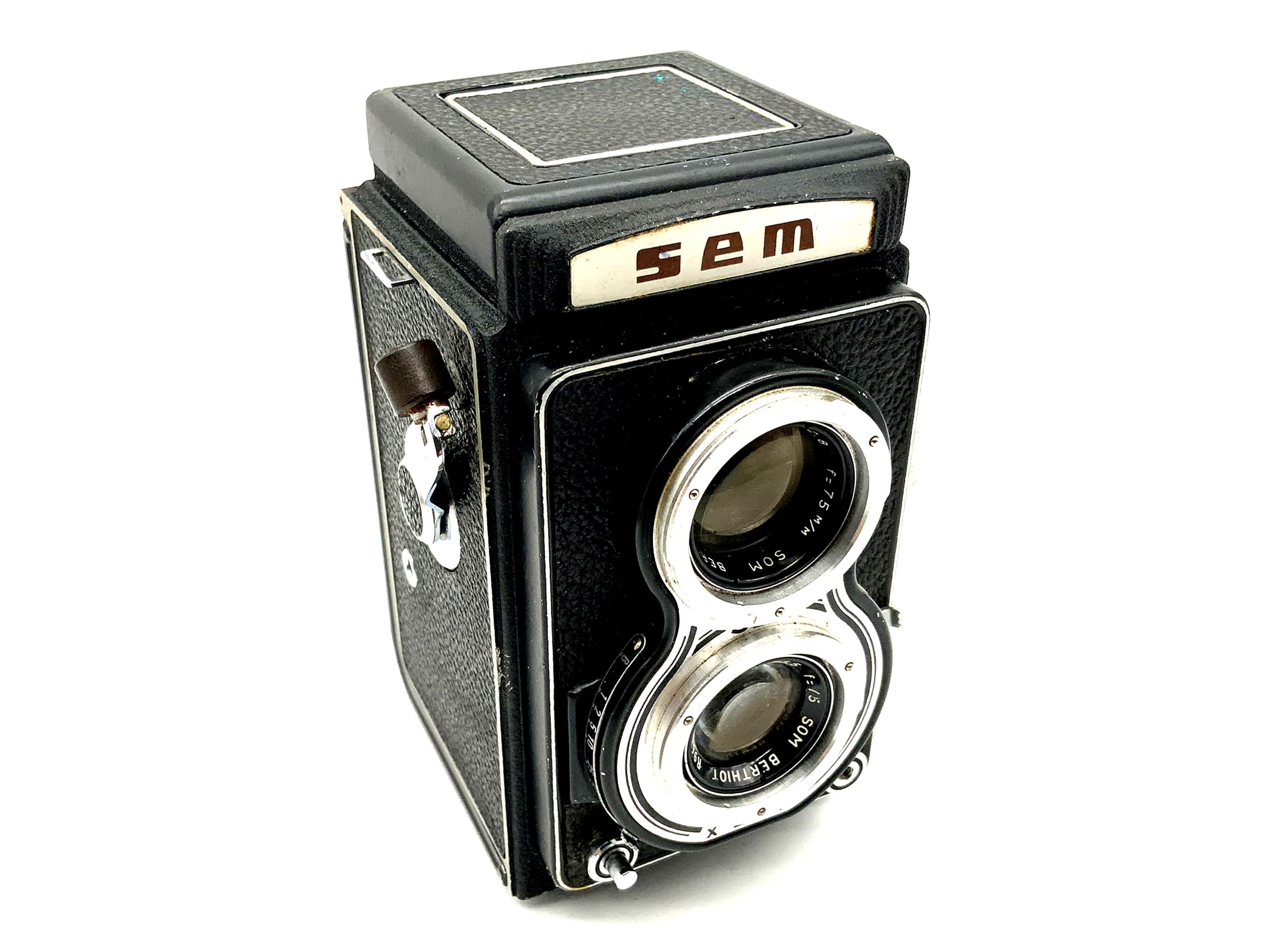 SEM Semflex TLR with SOM Berthiot Flor 1:3.5 f=75 6x6 twin-lens camera