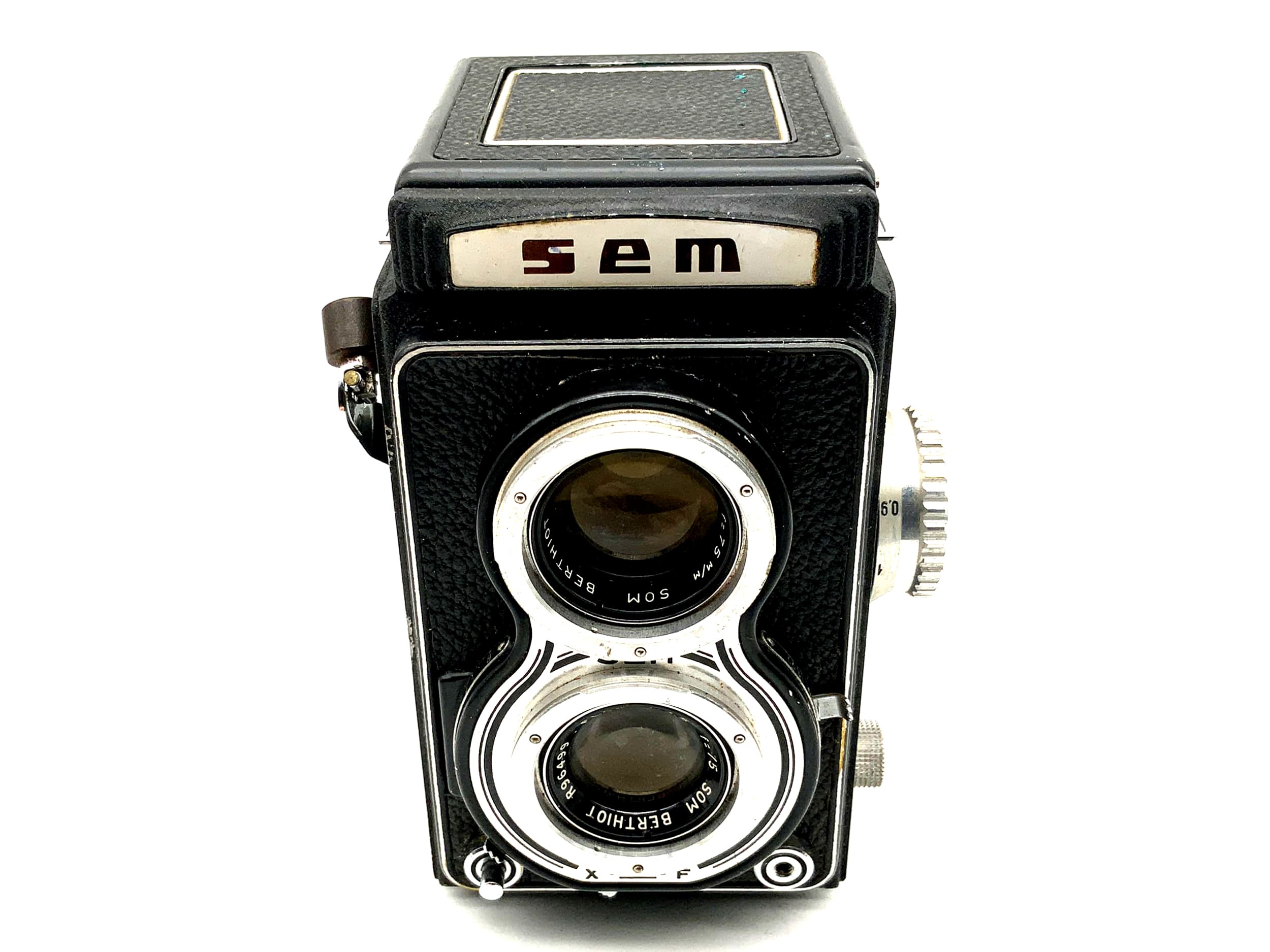 SEM Semflex TLR with SOM Berthiot Flor 1:3.5 f=75 6x6 twin-lens camera