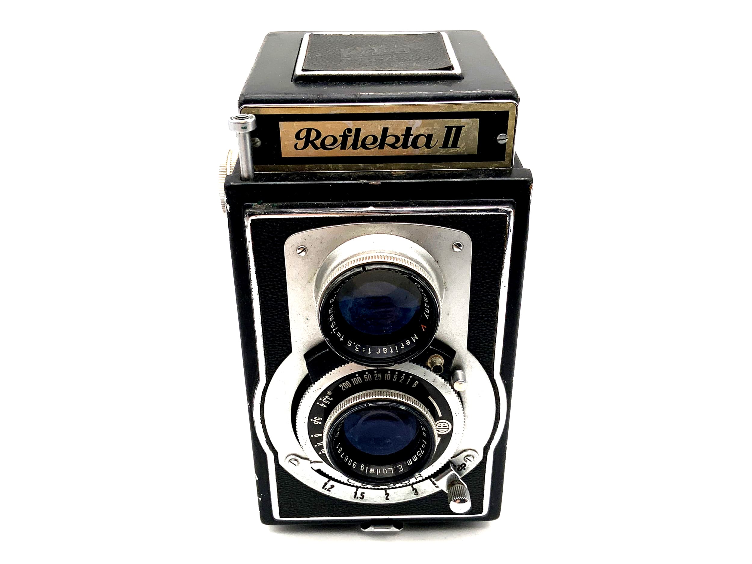 Welta Reflexiona II TLR with E.Ludwig Meritar red V 1:3.5 f=75mm Cludor two-lens