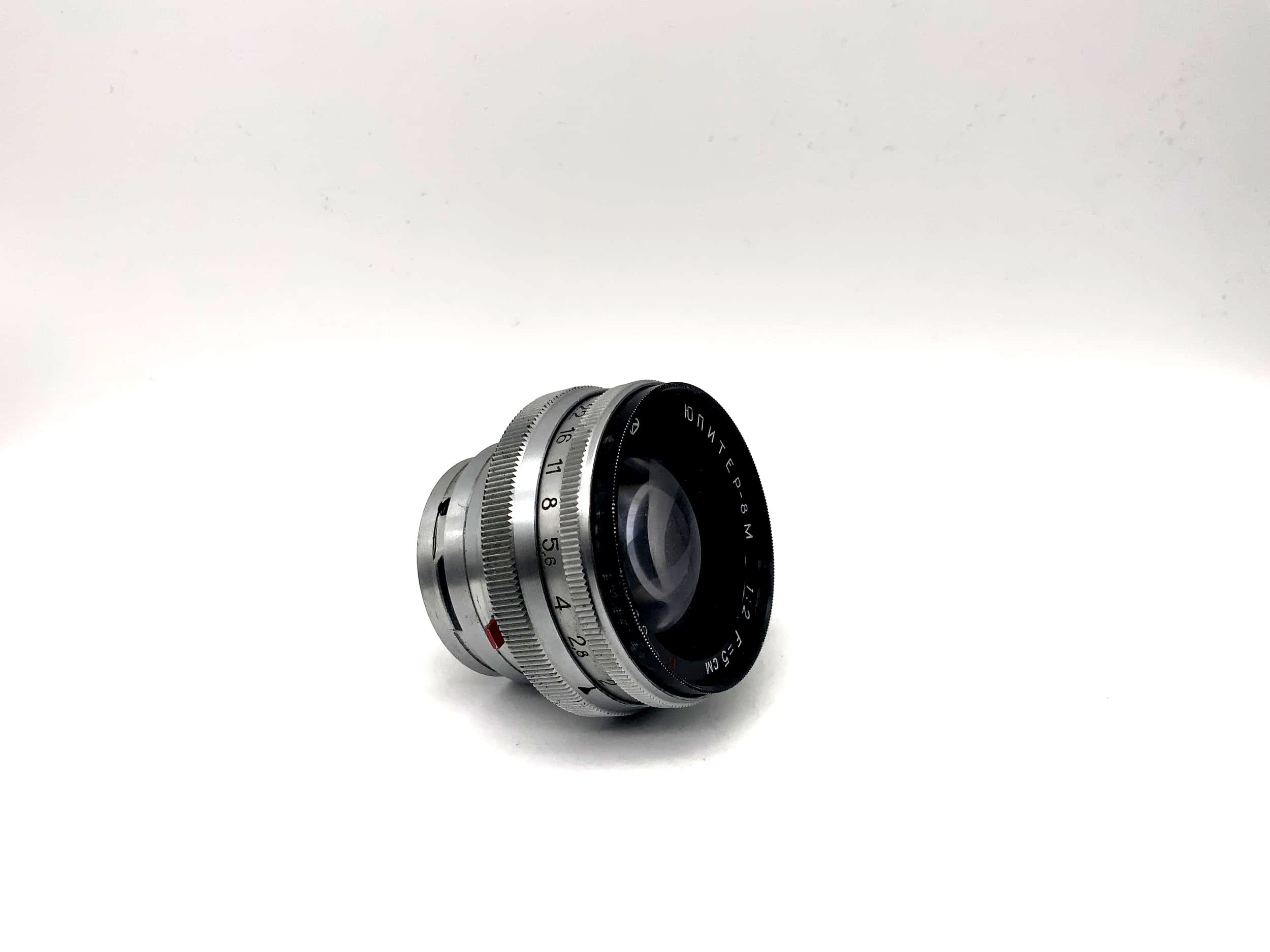 KMZ 50mm 1:2 lens Jupiter-8M 5cm red P camera camera lens (Contax RF)