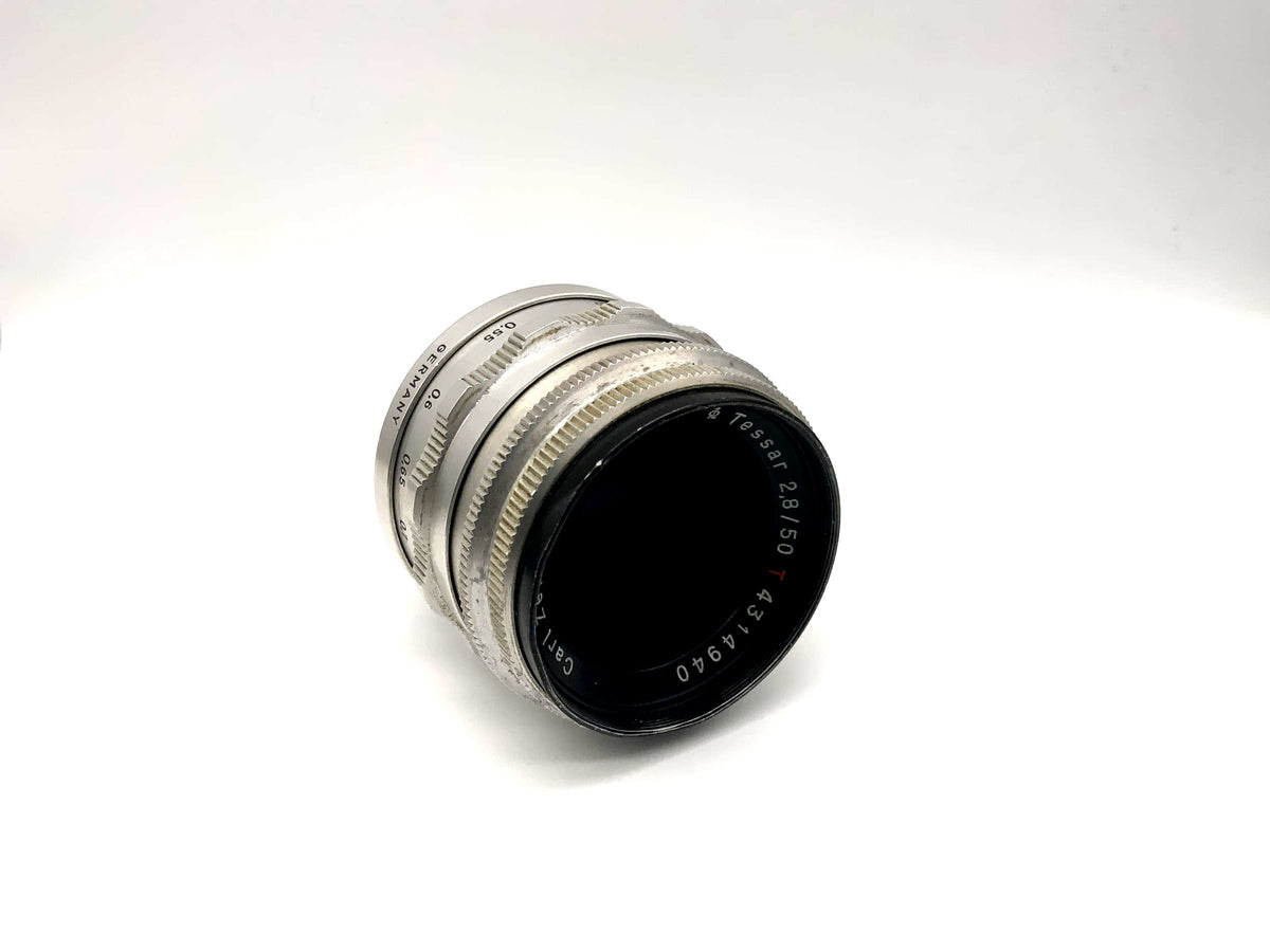 Carl Zeiss 50mm 1:2.8 lens Tessar red T Q1 compact 14 Blades Lens (M42)