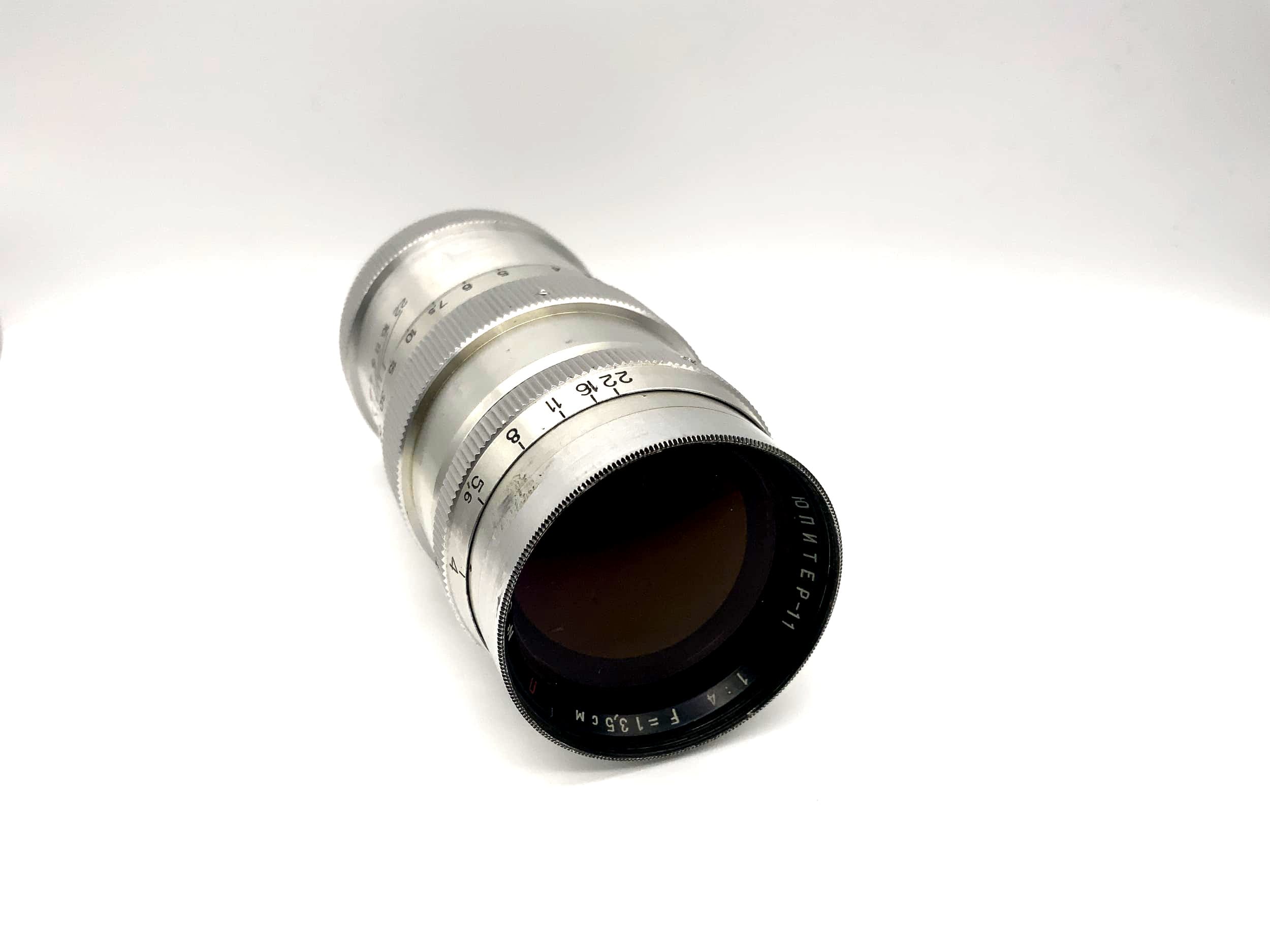 Jupiter-11 red P 135mm 1:4 lens 13.5cm for rangefinder (M39)