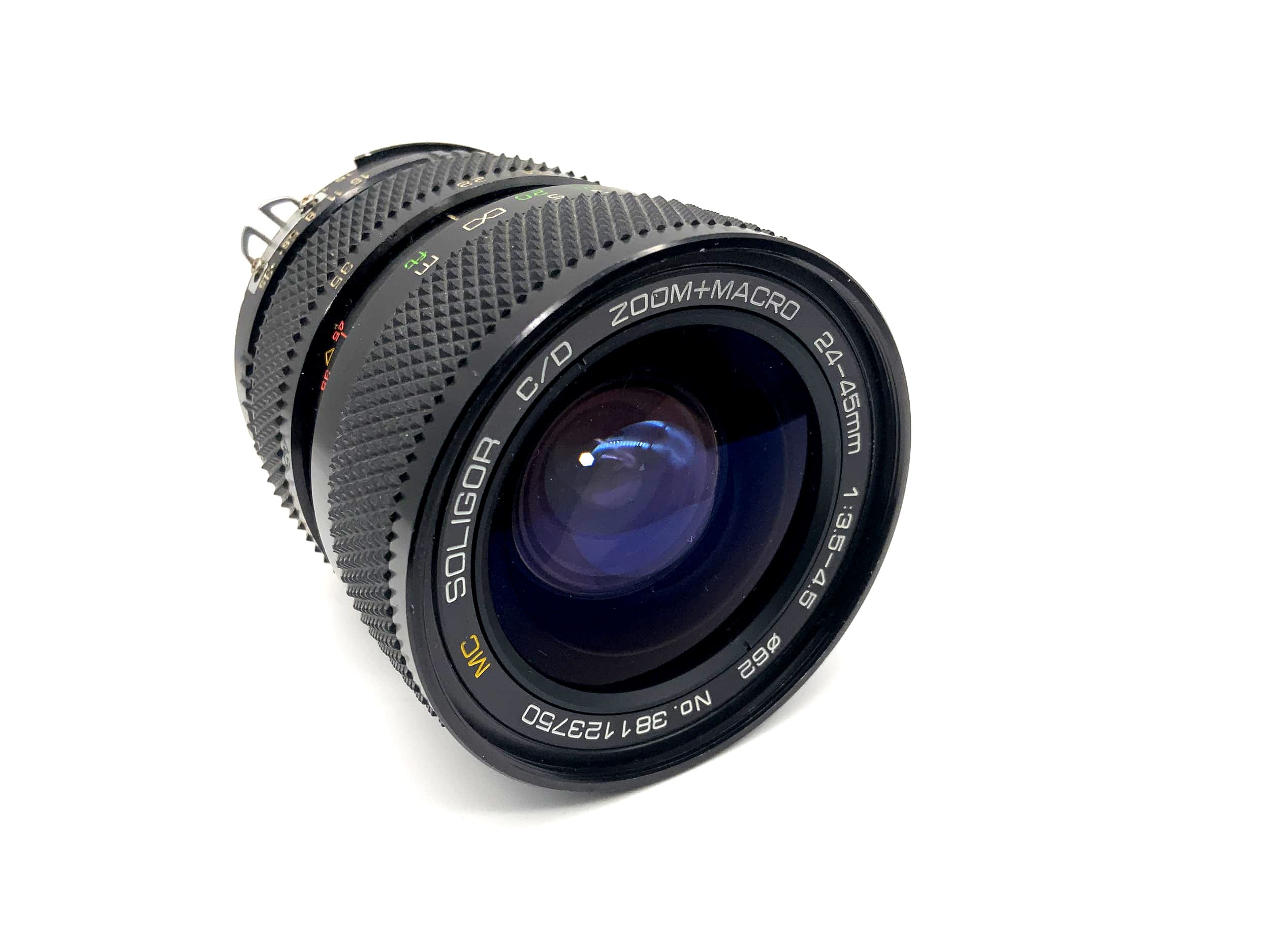 Soligor 24-45mm 1:3.5-4.5 Lens MC C/D Zoom+Macro Camera Lens (Nikon F)