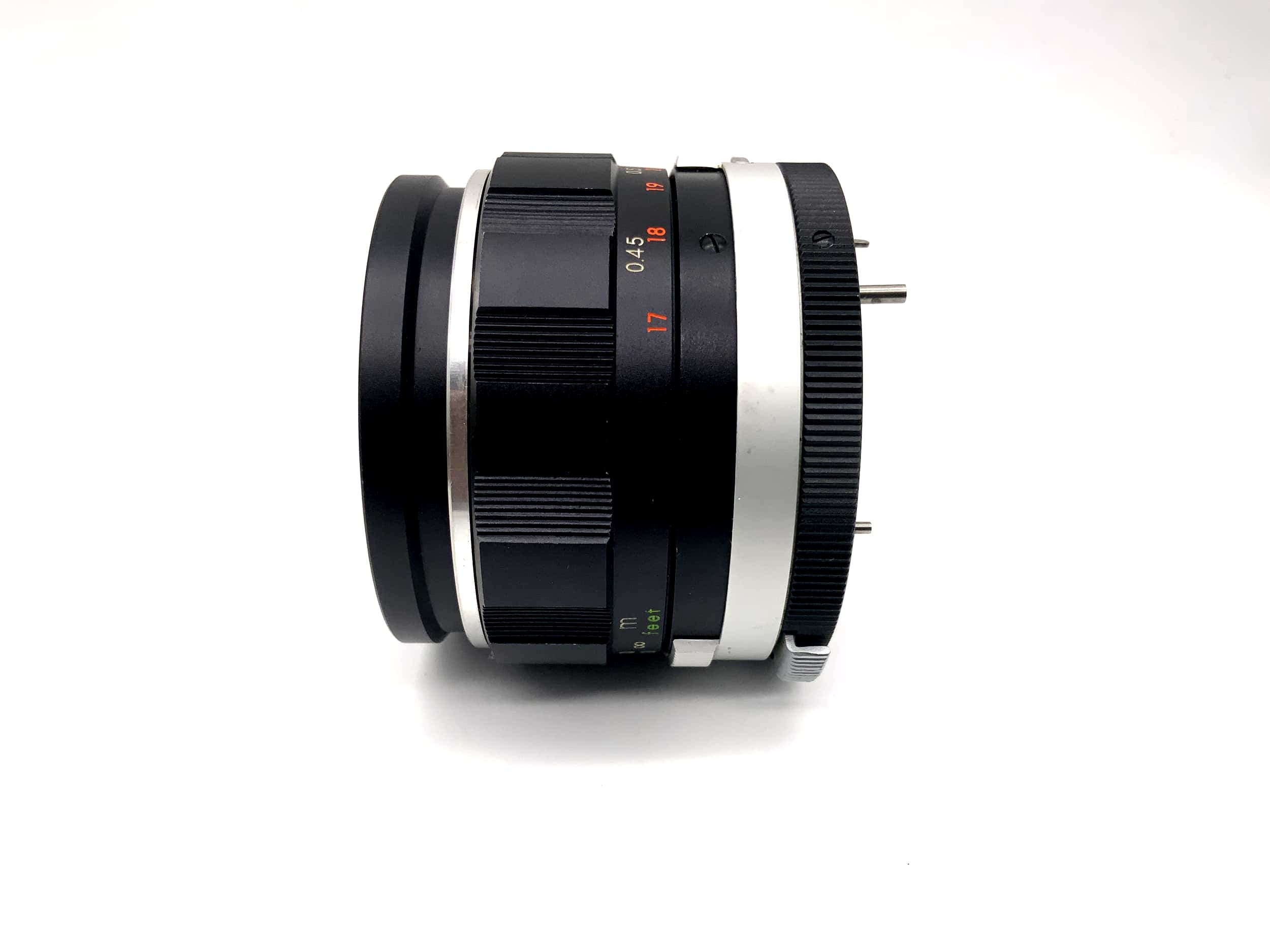 Miranda 50mm 1:1.8 lens red E Auto Camera Lens (Miranda bayonet)