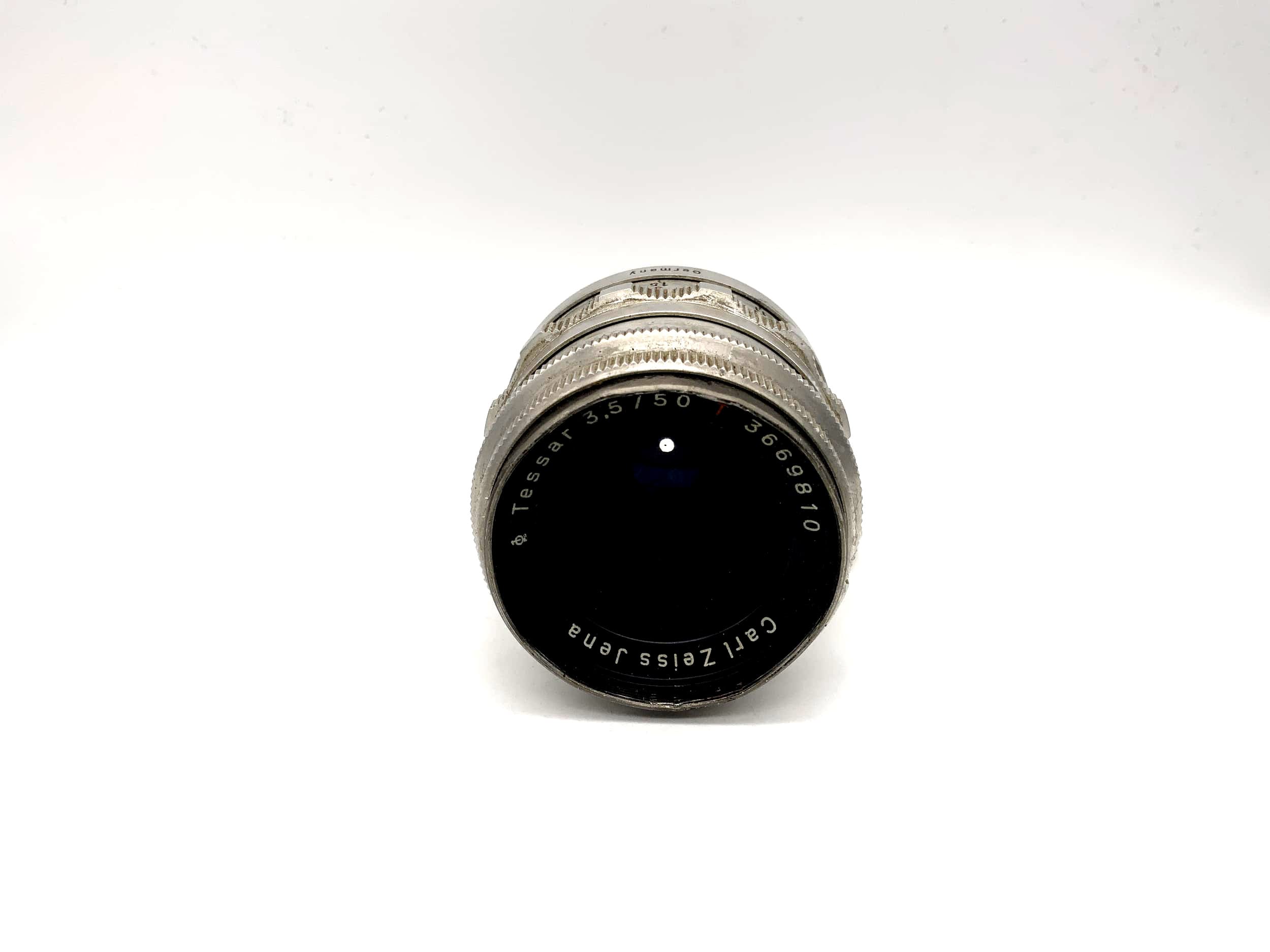 Carl Zeiss 50mm 1:3.5 lens Tessar Q1 compact red T 14 Blades Lens (M42)