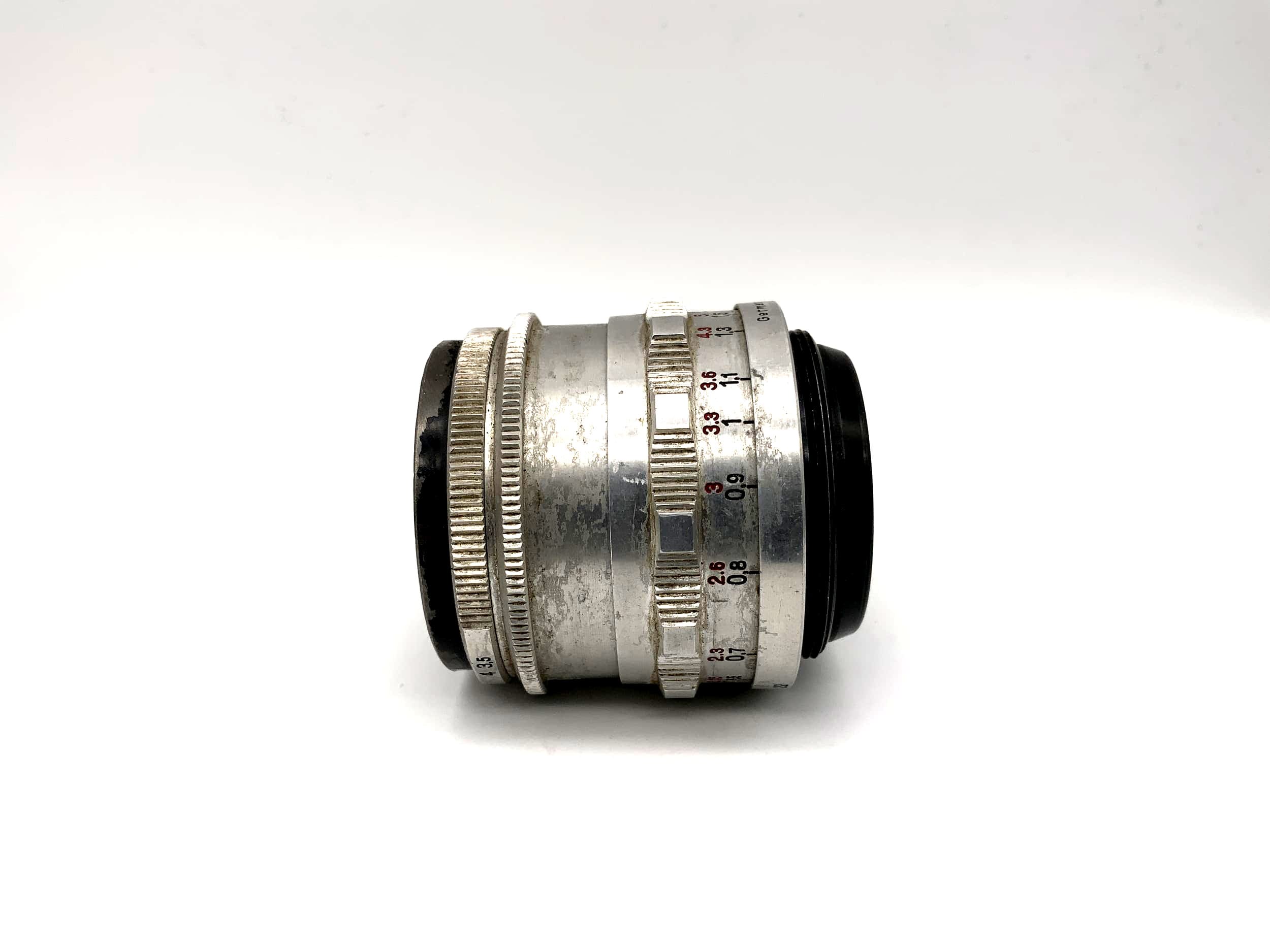 Carl Zeiss 50mm 1:3.5 lens Tessar Q1 compact red T 14 Blades Lens (M42)