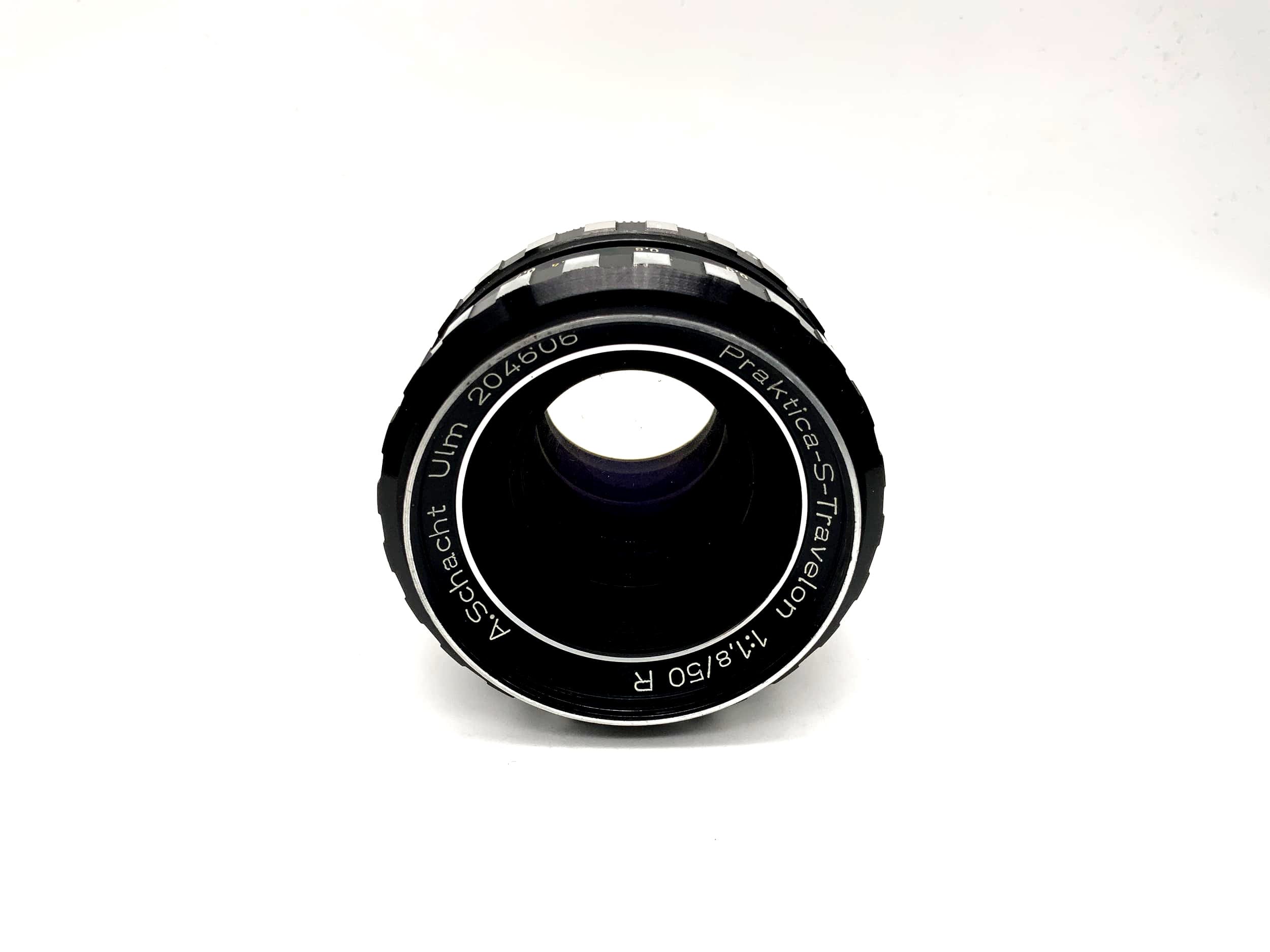 A.Schacht Ulm 50mm 1:1.8 lens Praktica-S-Travelon R Lens (M42) Aperture!