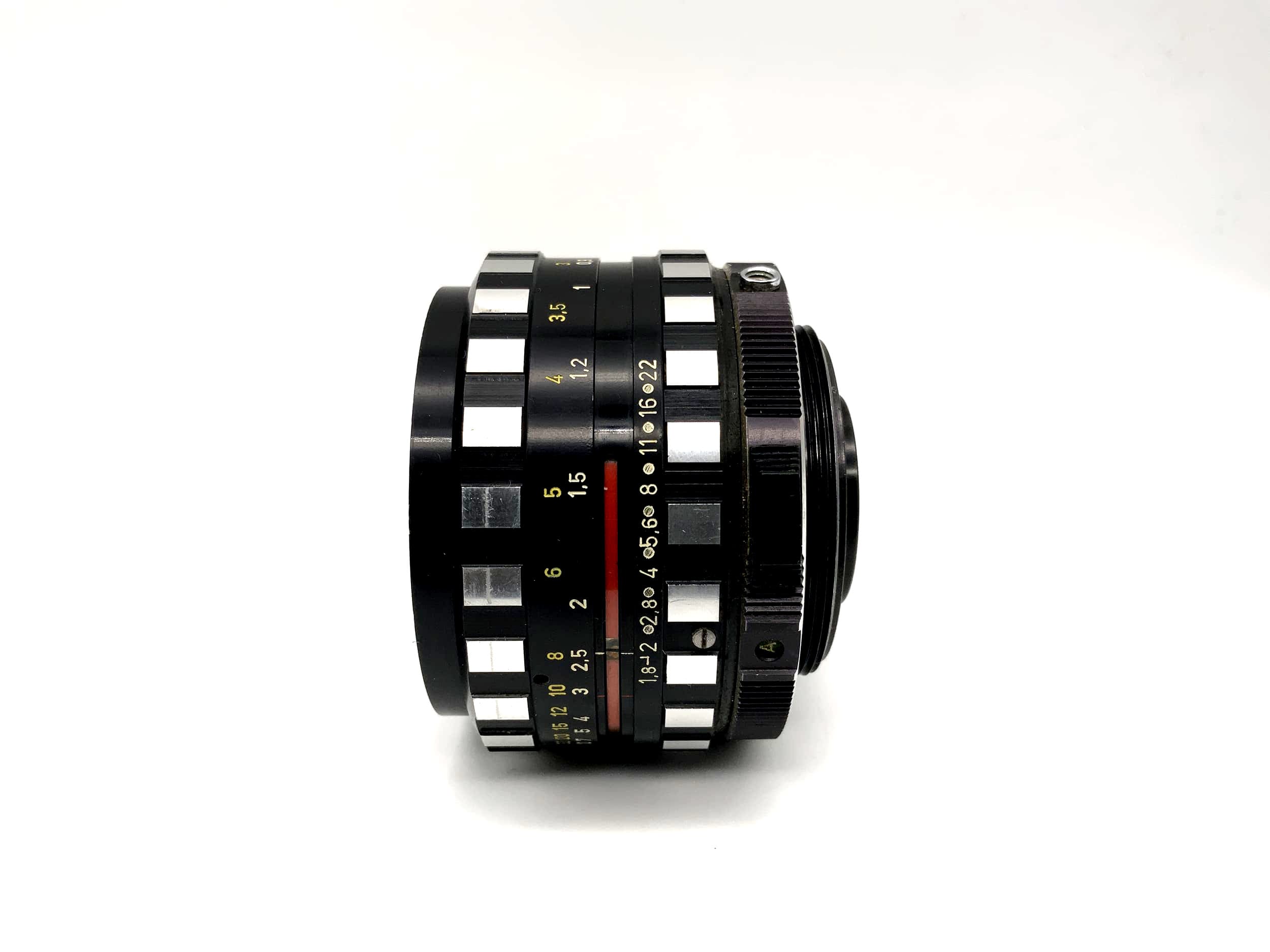 A.Schacht Ulm 50mm 1:1.8 lens Praktica-S-Travelon R Lens (M42) Aperture!