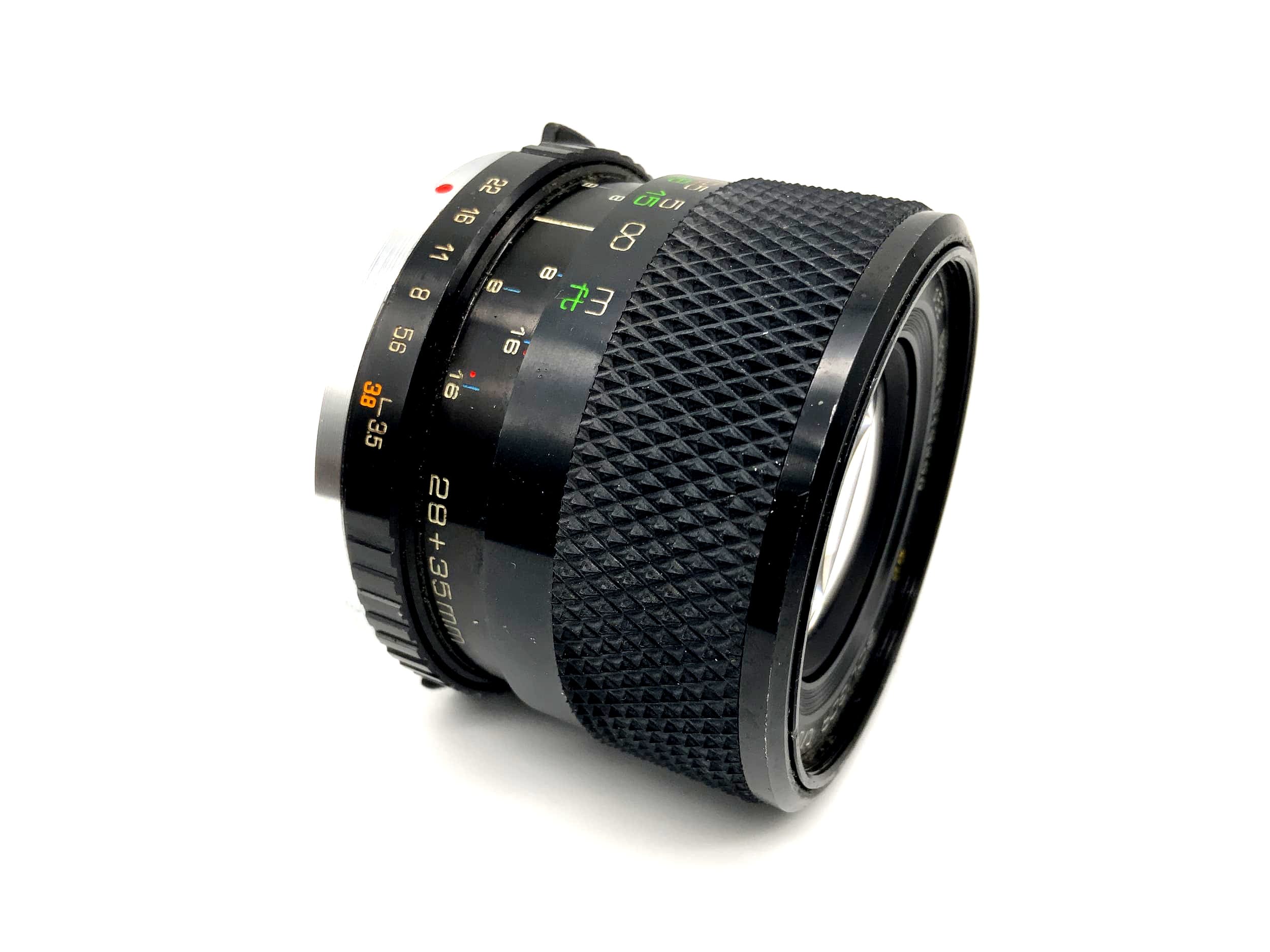 Soligor 28mm+35mm 1:3.5+3.8 Lens MC C/D Dualfocal Camera Lens (Olympus OM)