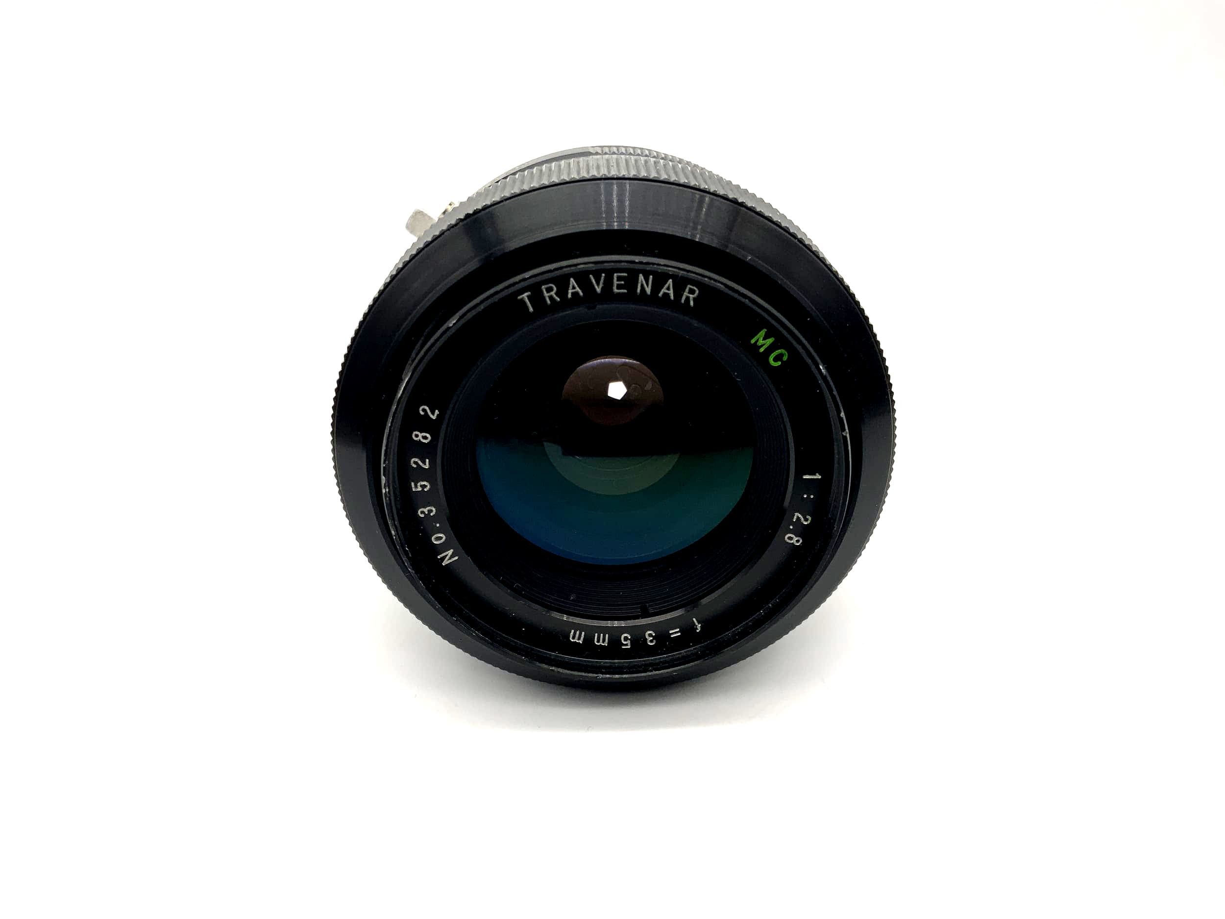 Travenar 35mm 1:2.8 Lens MC Multi Coated Camera Lens (Minolta MD)
