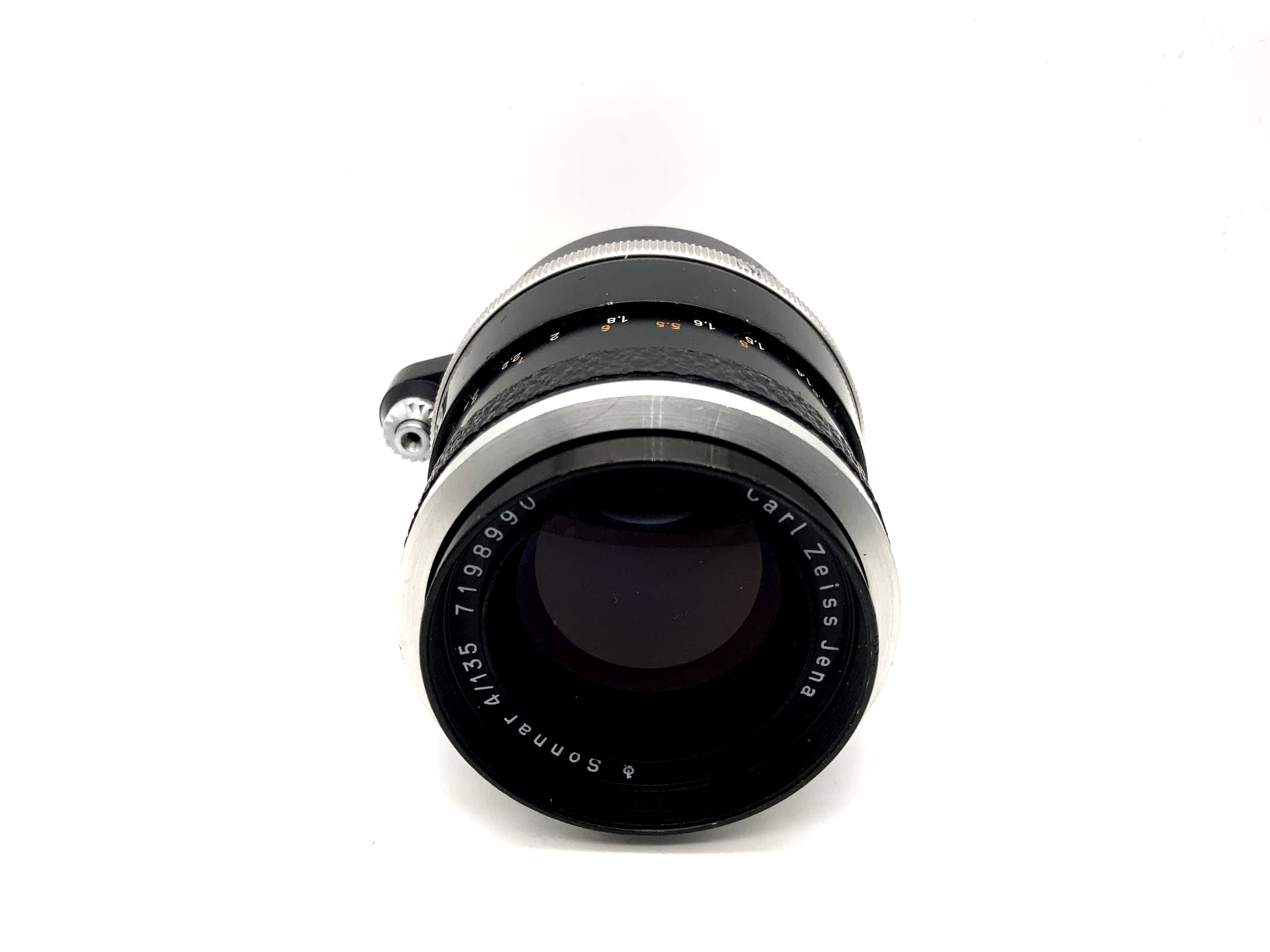 Carl Zeiss 135mm 1:4 lens Sonnar camera lens (Exa) aperture!