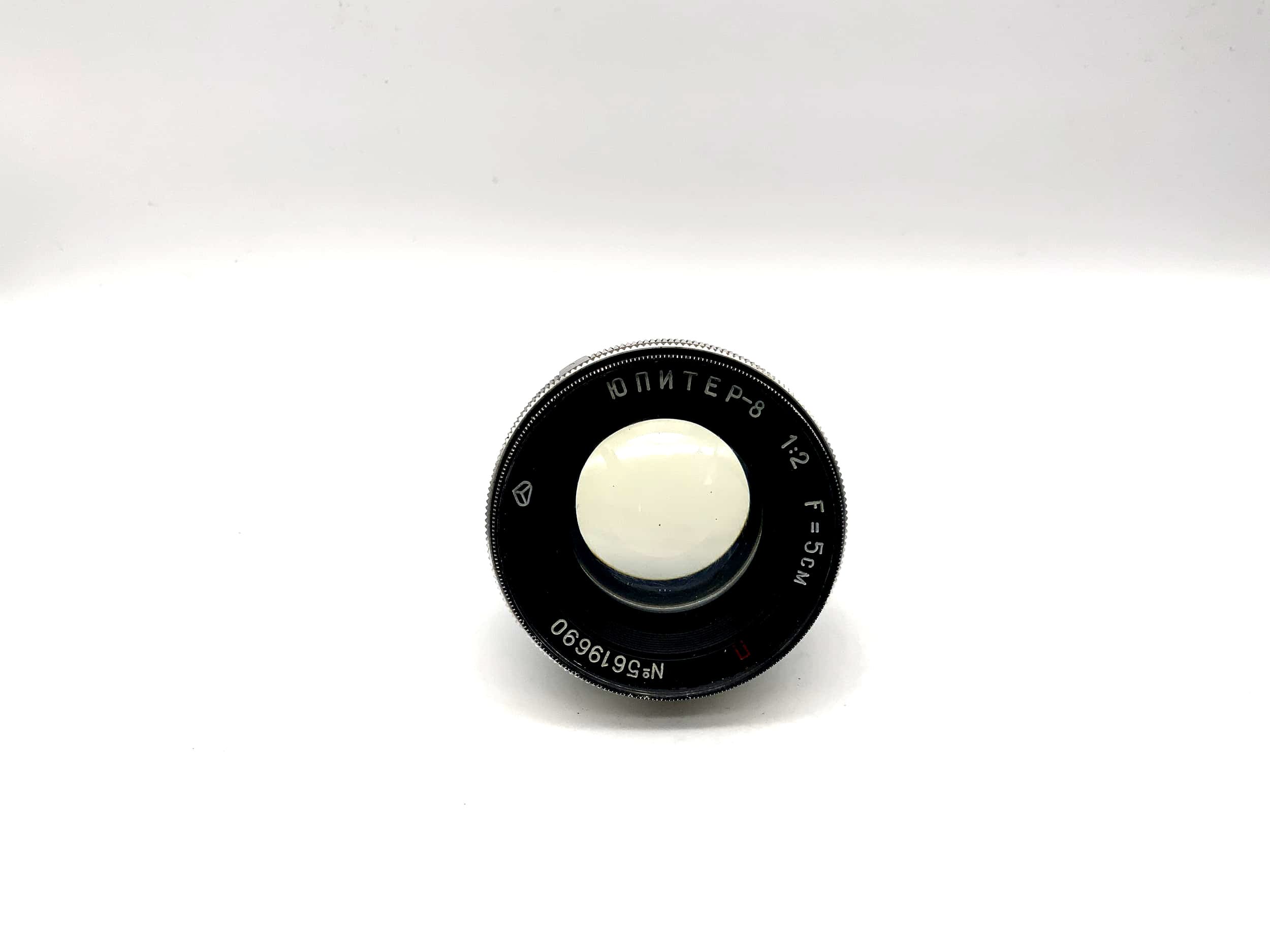 KMZ 50mm 1:2 lens Jupiter-8 red P 5cm camera lens (Contax RF)